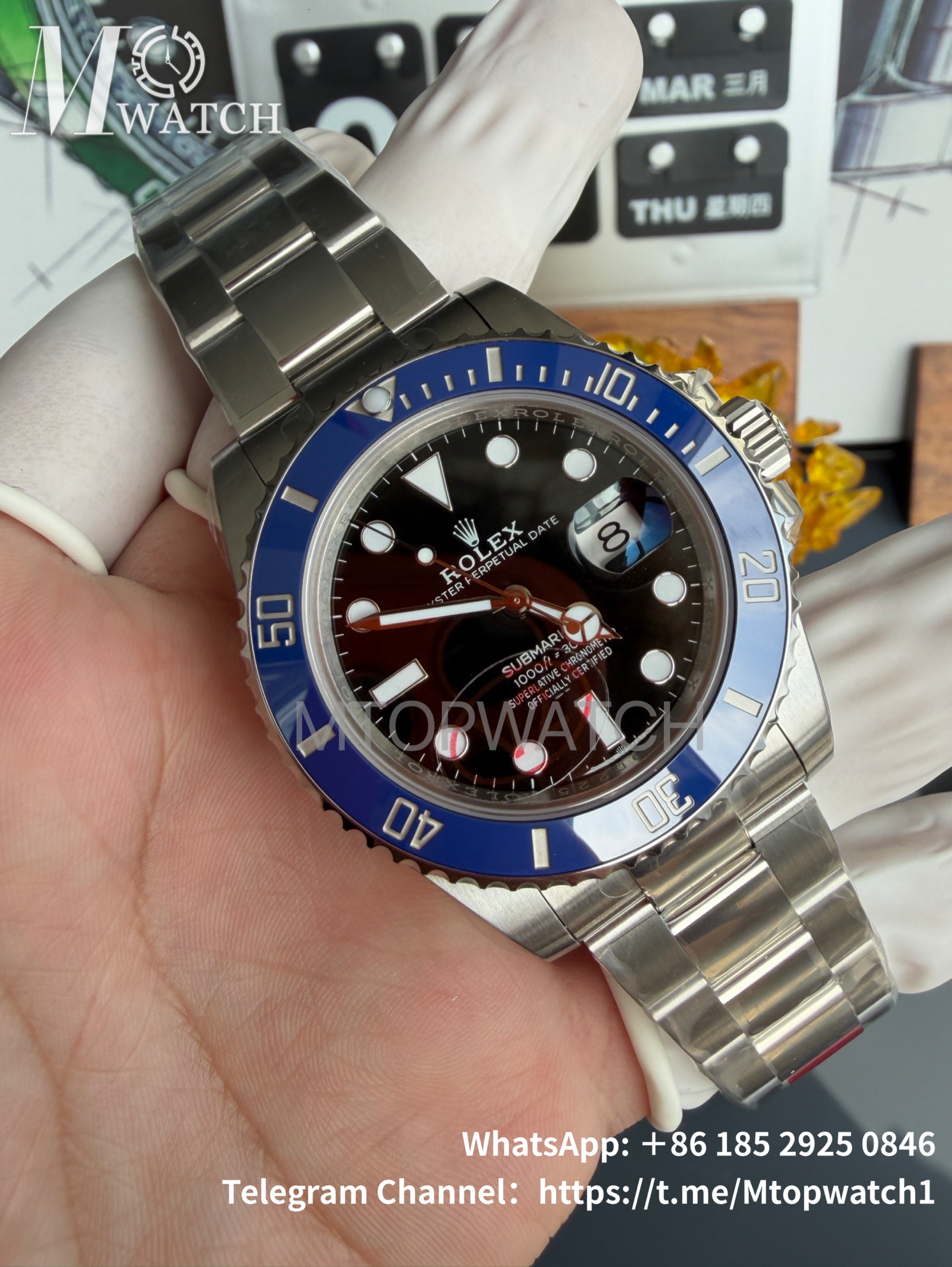 ROLEX - Submariner 126619LB 41MM 904L Black/Dot SS/SS VSF DD3235