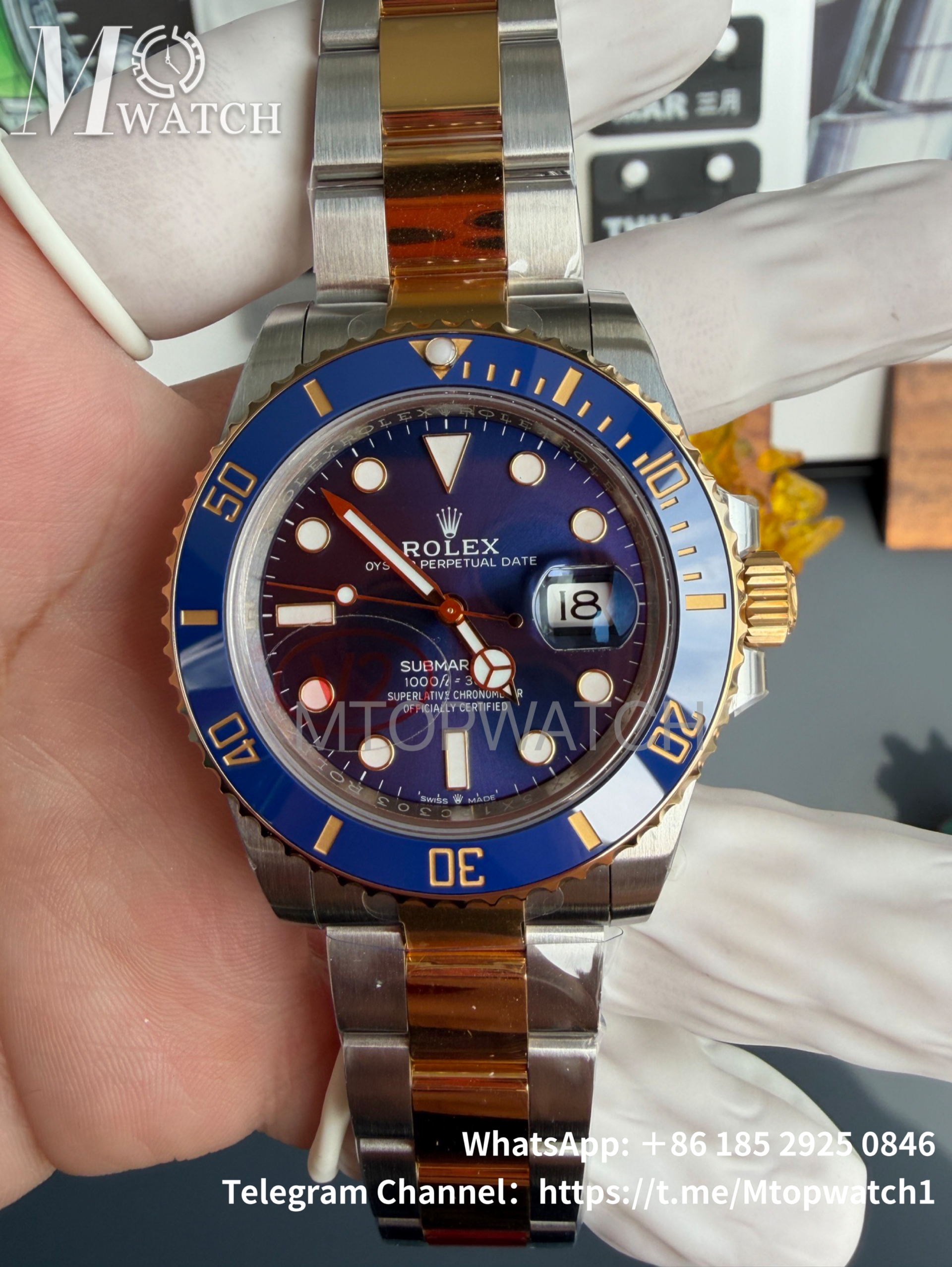 ROLEX - Submariner 126613LB 41MM 904L Blue/Dot YG/SS VSF DD3235