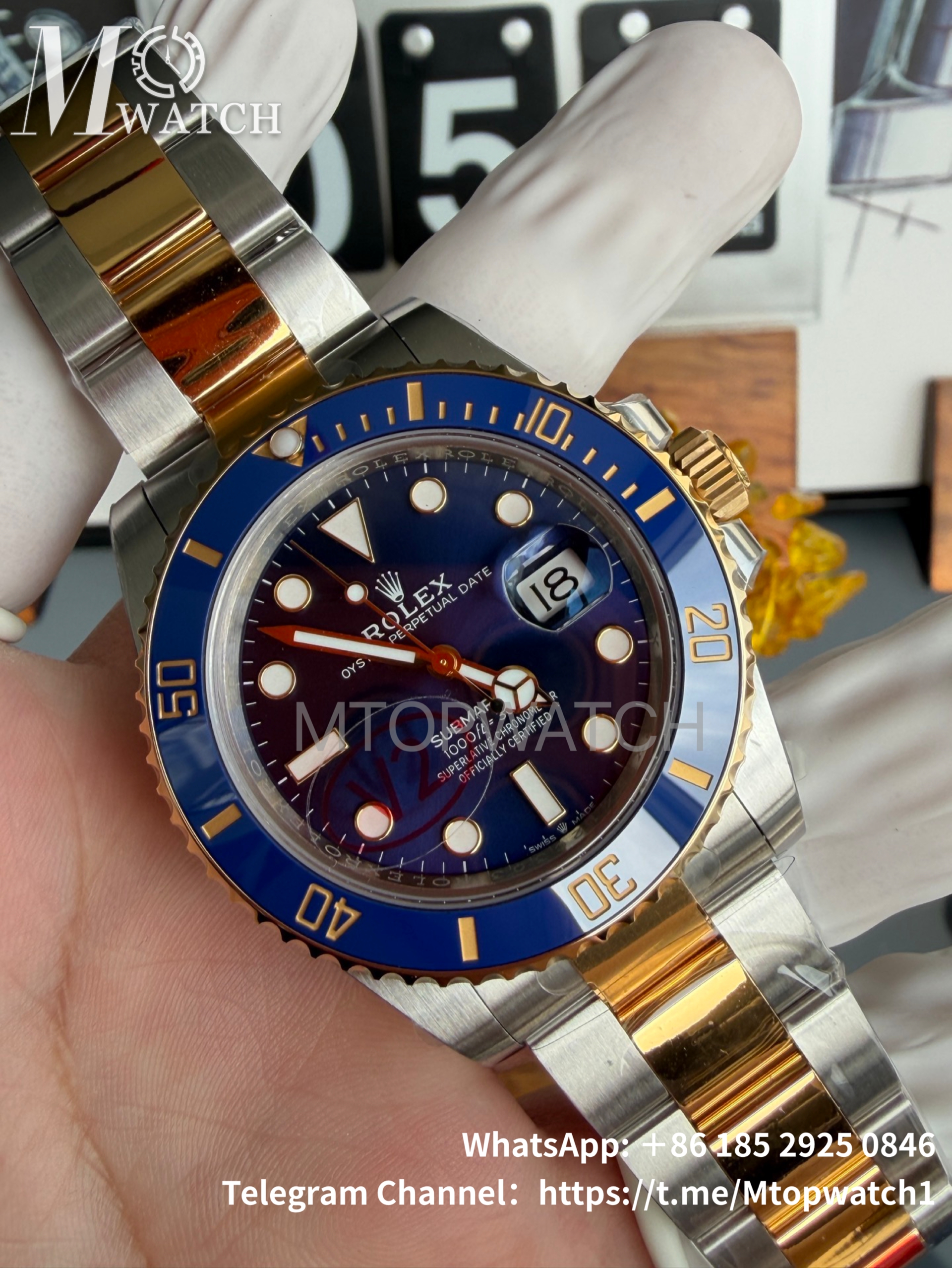 ROLEX - Submariner 126613LB 41MM 904L Blue/Dot YG/SS VSF DD3235