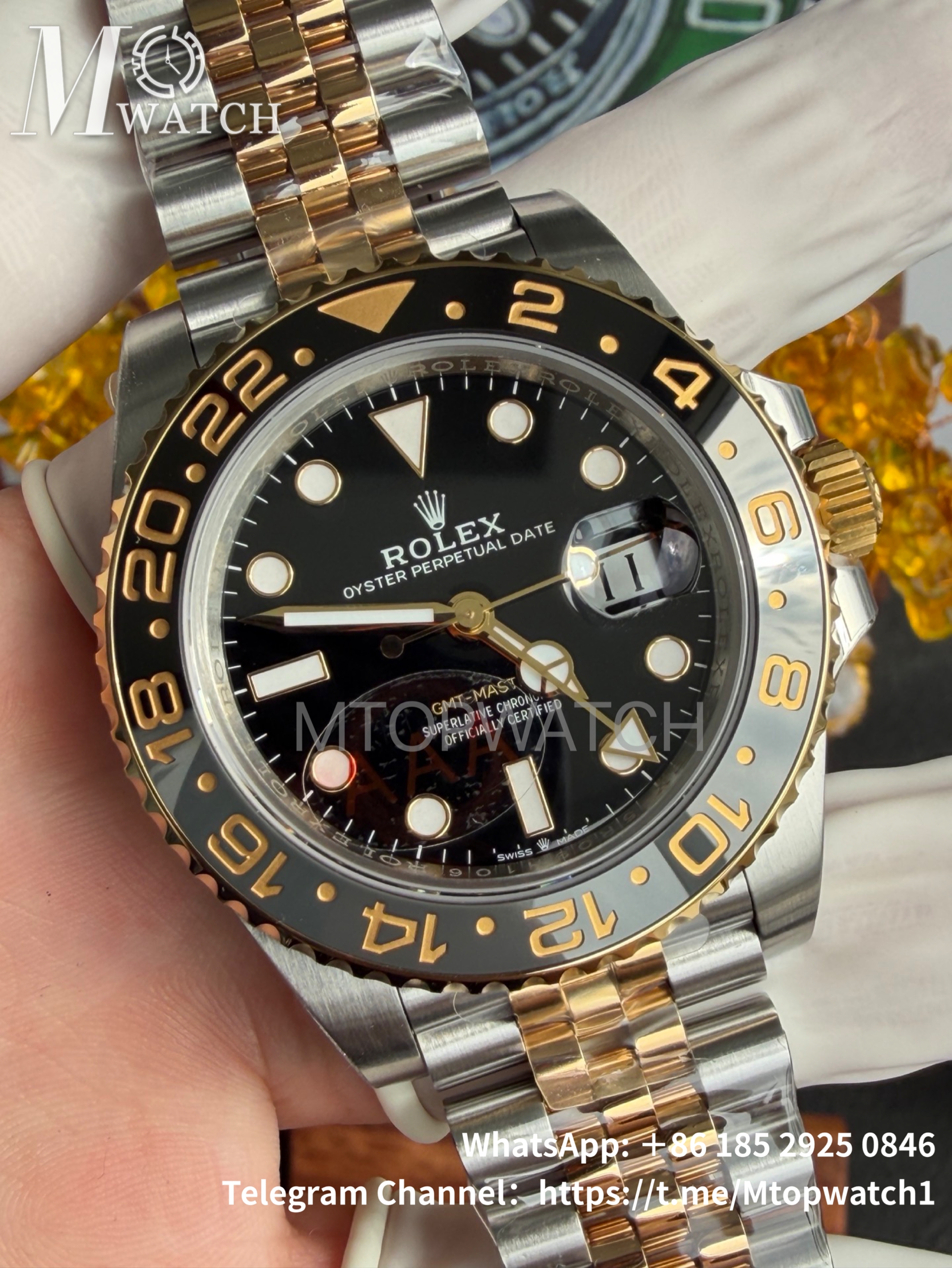 ROLEX - GMT Master II 126713GRNR Zombie Jubilee 40mm SS/YG Black Dial VSF DD3285