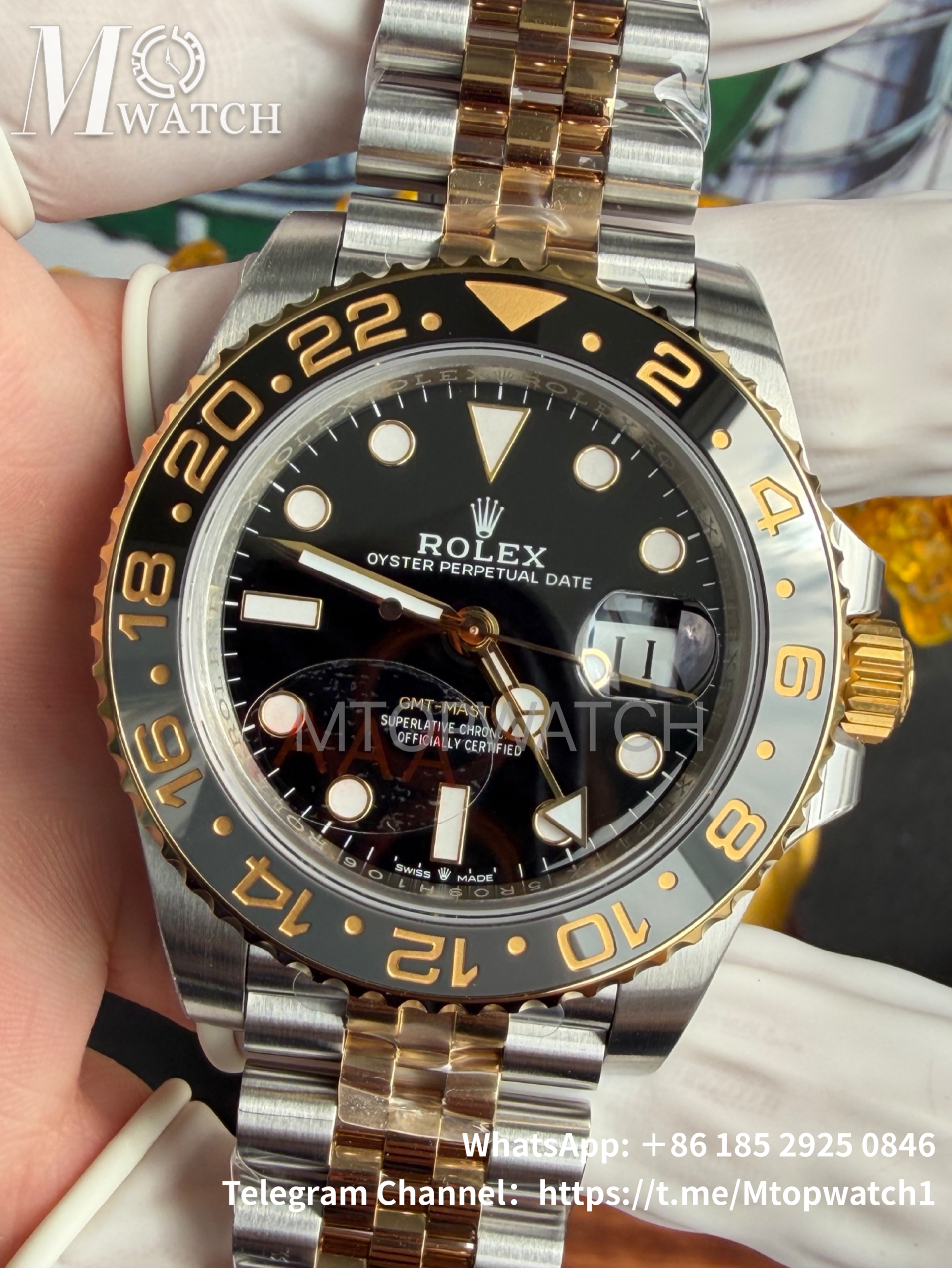 ROLEX - GMT Master II 126713GRNR Zombie Jubilee 40mm SS/YG Black Dial VSF DD3285