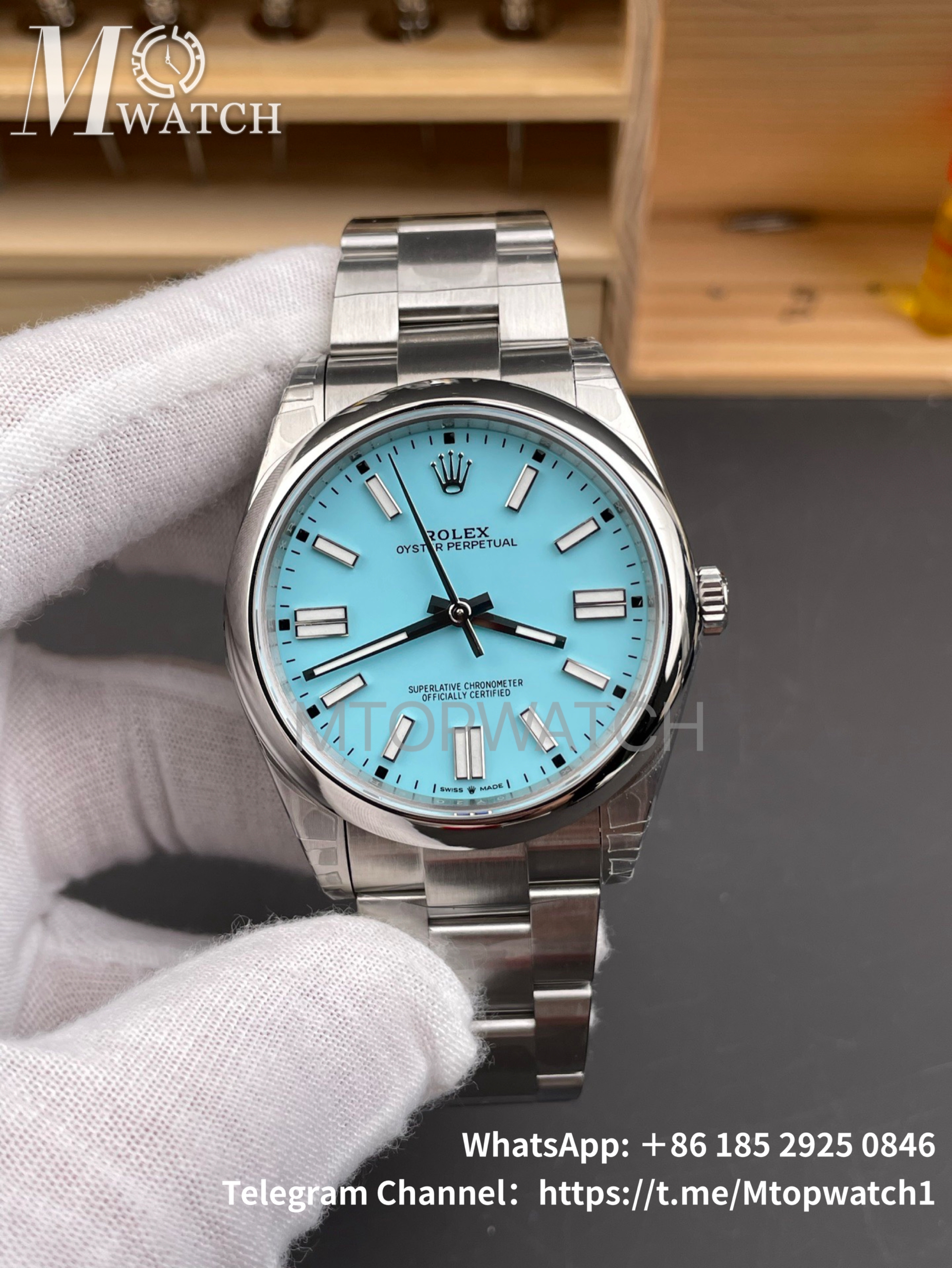 ROLEX - Oyster Perpetual 126000 36mm SS/SS Tiffany Blue Dial VSF DD3230