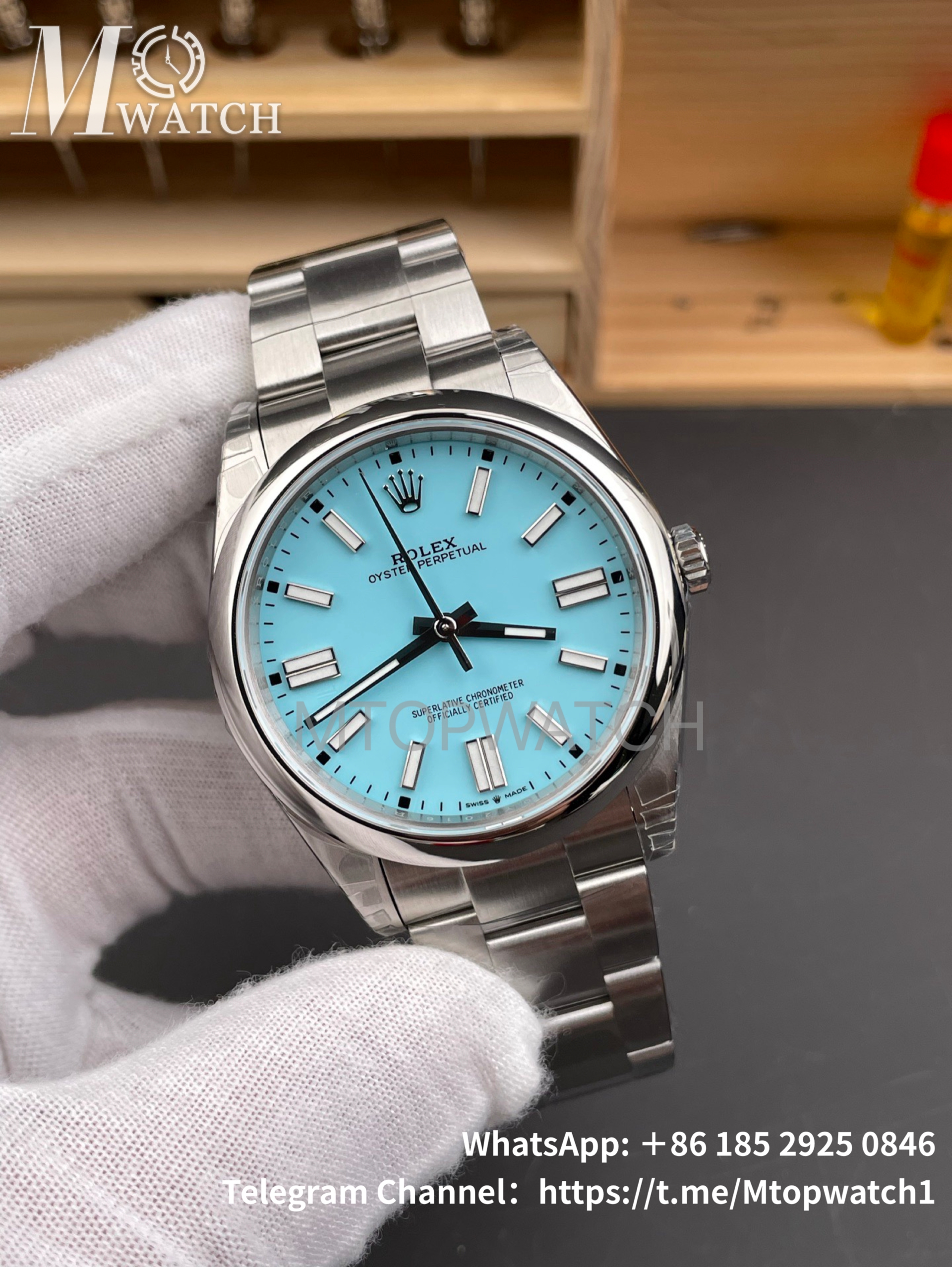 ROLEX - Oyster Perpetual 126000 36mm SS/SS Tiffany Blue Dial VSF DD3230