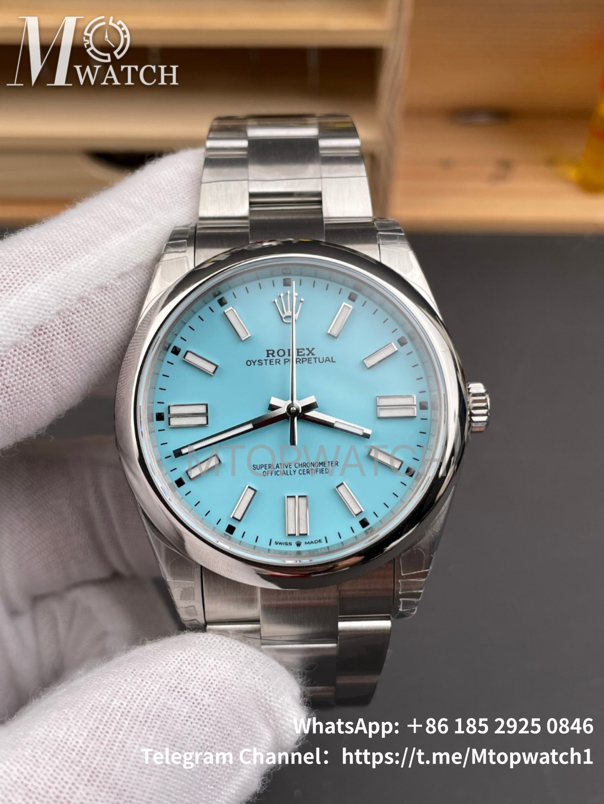 ROLEX - Oyster Perpetual 126000 36mm SS/SS Tiffany Blue Dial VSF DD3230