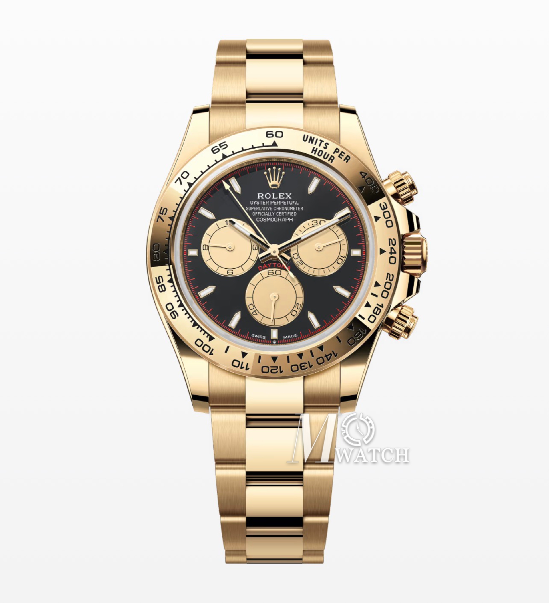 ROLEX - SUPER CLONE Daytona 126508 40mm YG/YG Black/Stk ARF DD4131