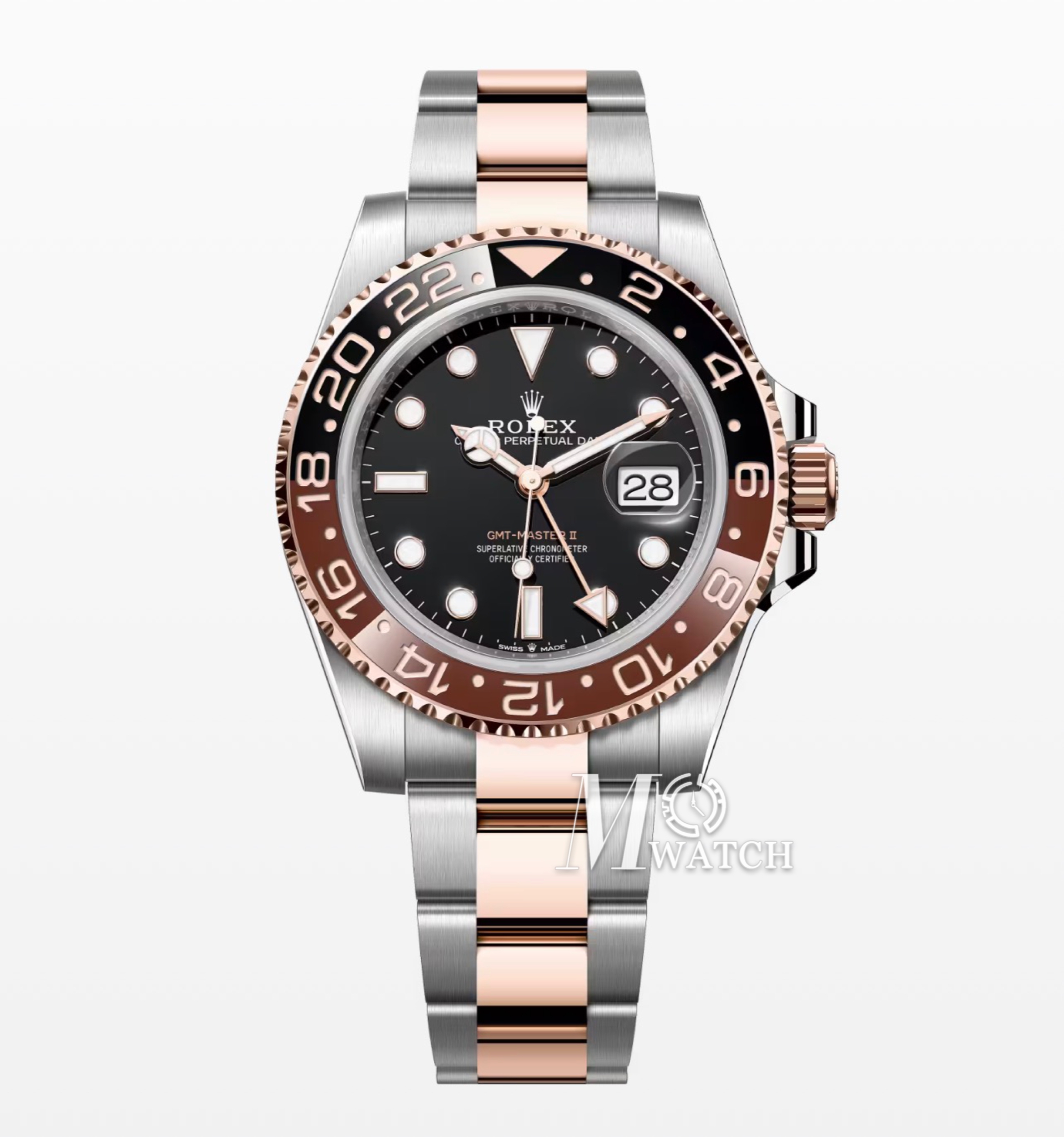 ROLEX - GMT Master II 126711 CHNR Root Beer SS/RG Black Dial VSF DD3285