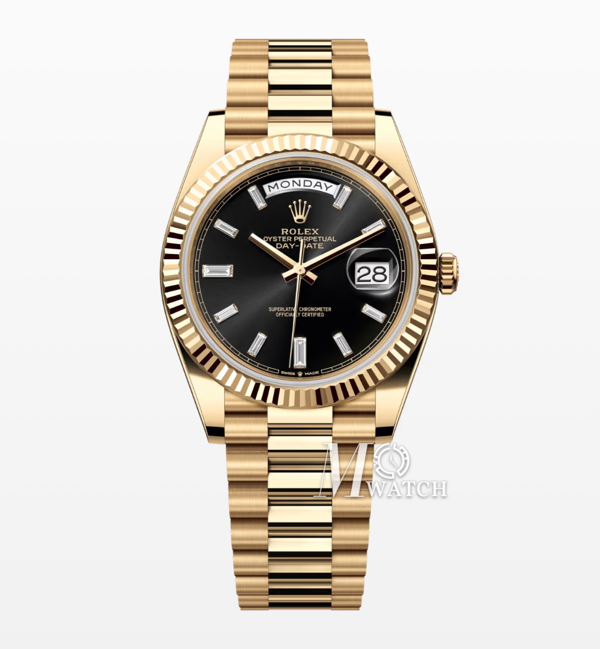 ROLEX - SUPER CLONE DayDate 228238 40mm Yellow Gold Black Dial RCF