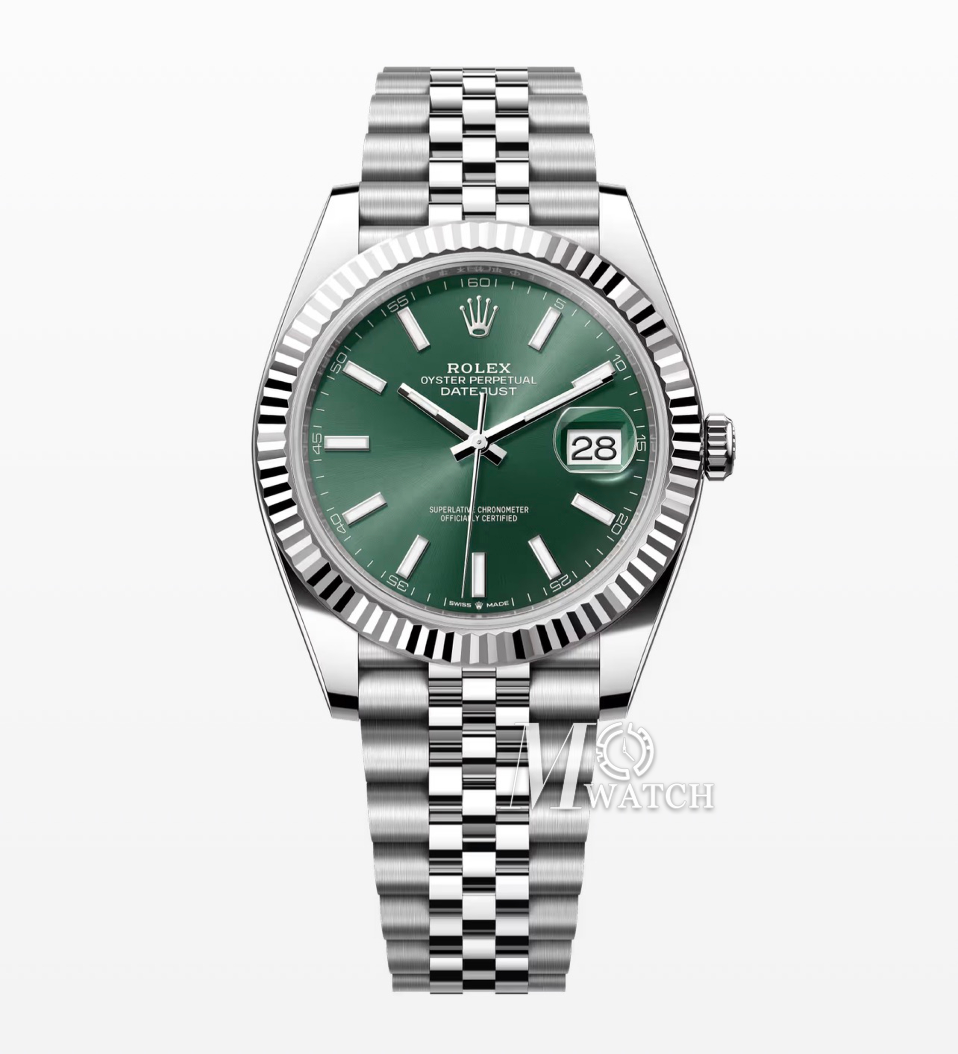 ROLEX - DateJust 126334 41mm Jubilee SS/SS Green/Stk VSF VS3235