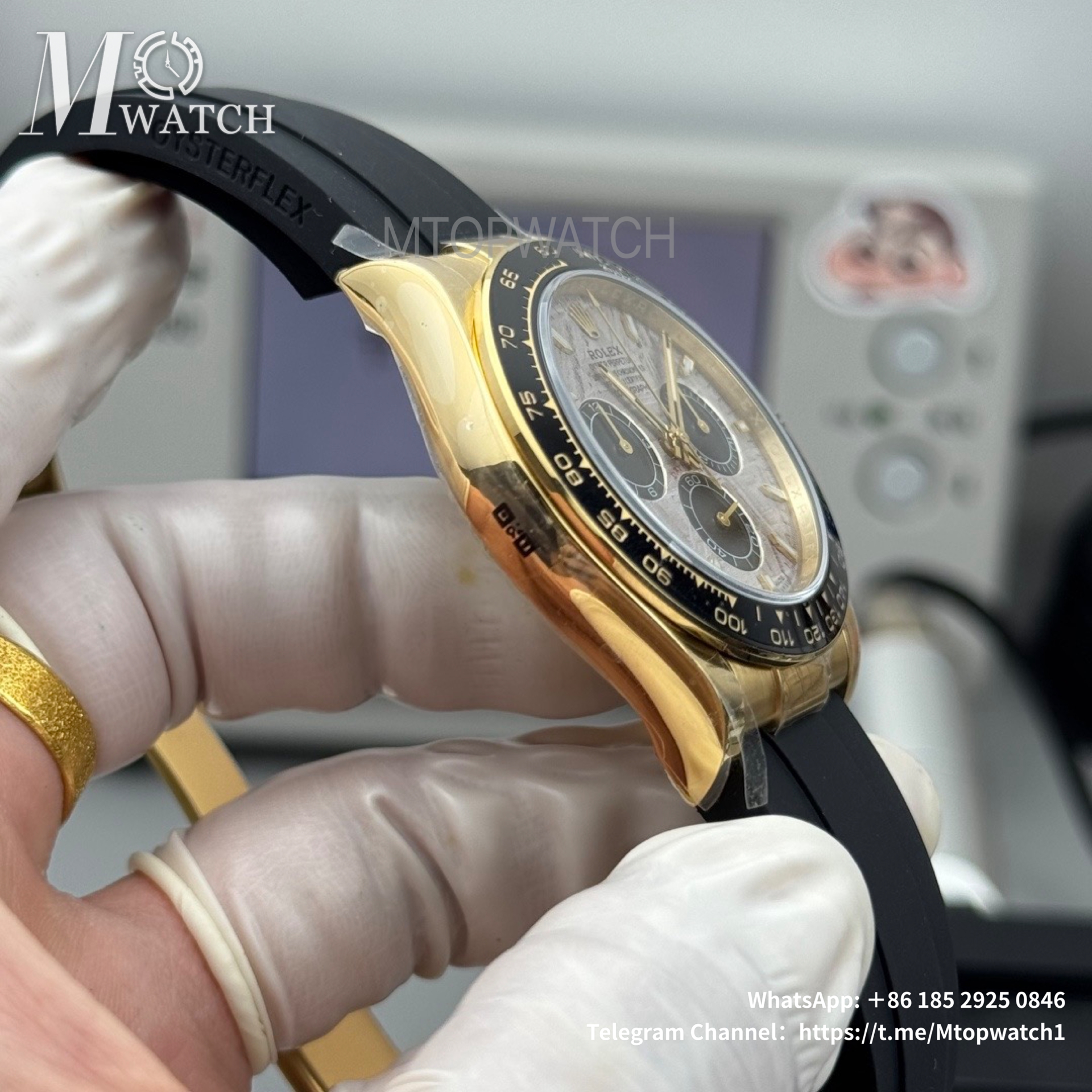 RROLEX - Daytona Cosmograph 116518 40mm YG/RU Meteorite/Black VSF