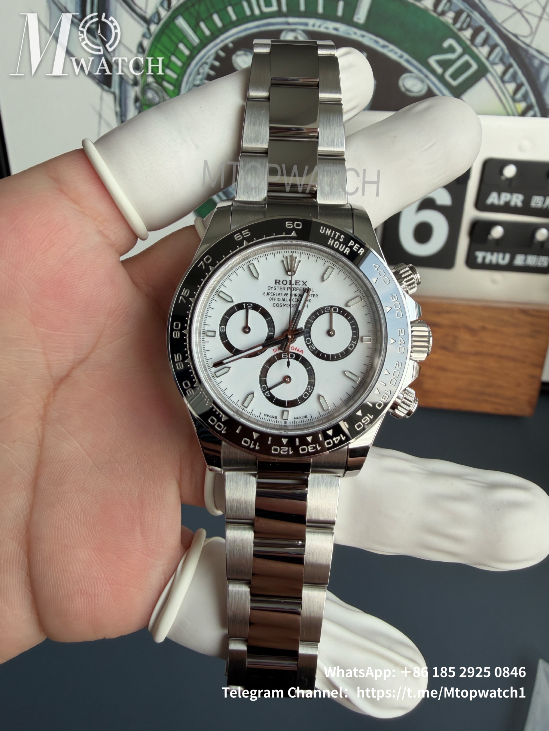 ROLEX - SUPER CLONE Daytona 126500 40mm SS White Dial VSF DD4131