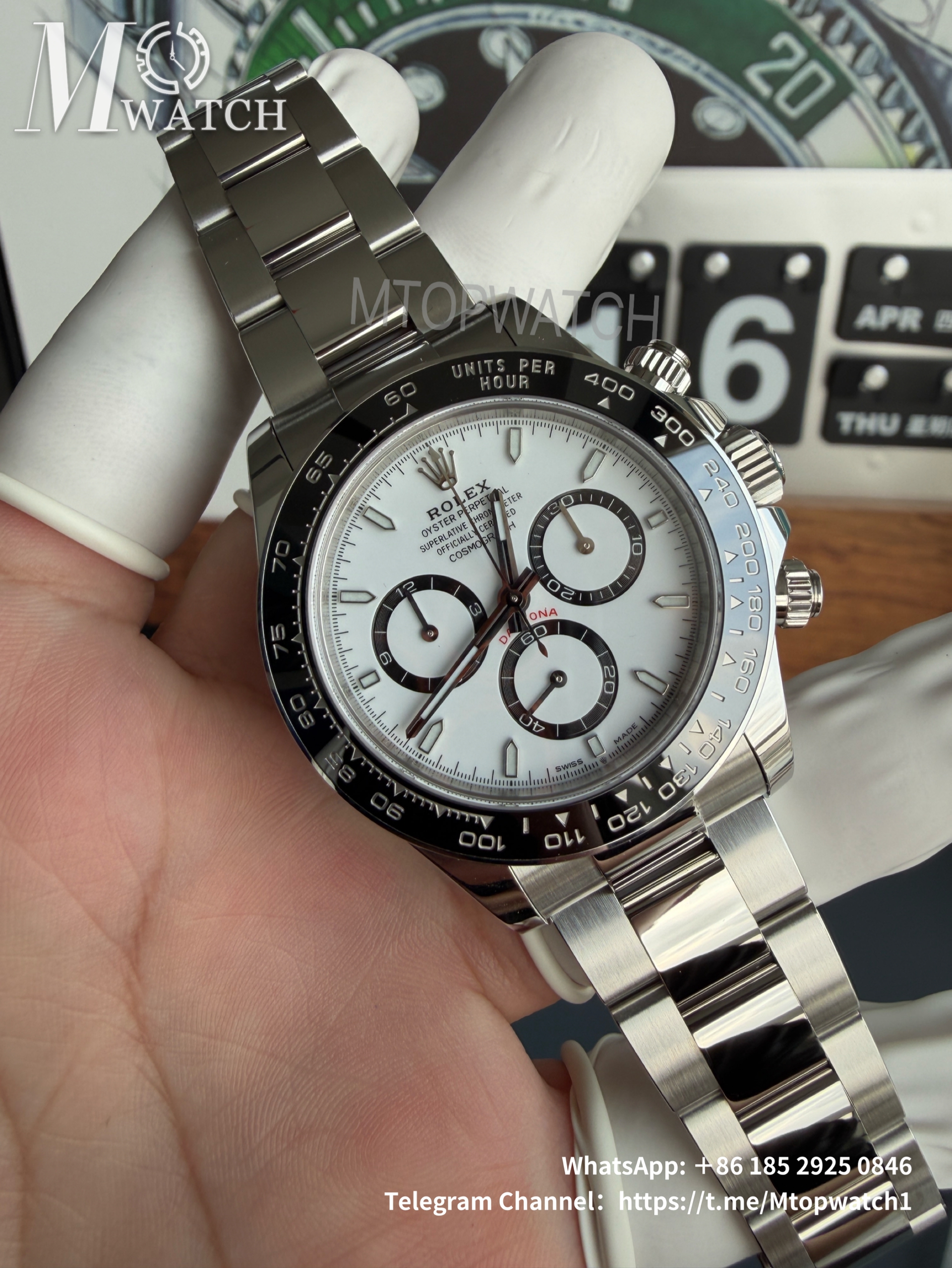 ROLEX - SUPER CLONE Daytona 126500 40mm SS White Dial VSF DD4131