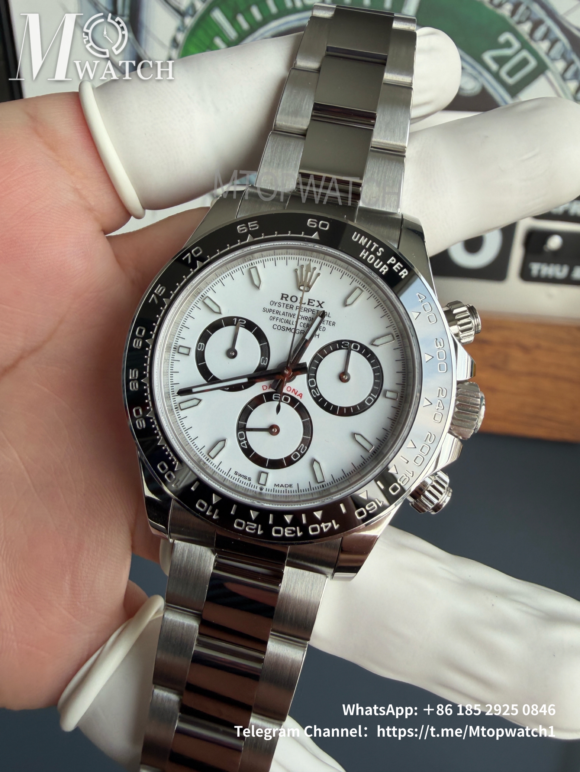 ROLEX - SUPER CLONE Daytona 126500 40mm SS White Dial VSF DD4131