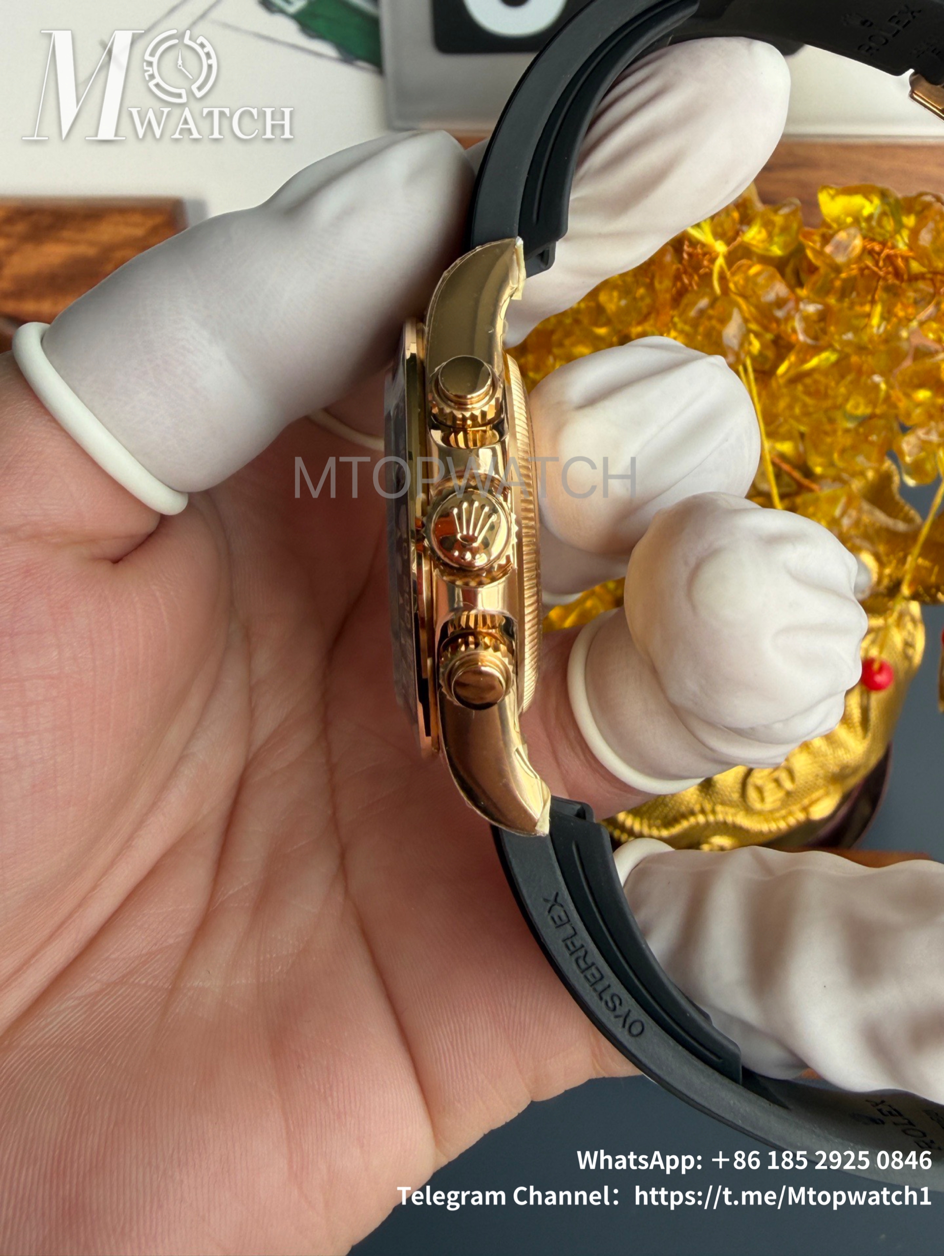 ROLEX - SUPER CLONE Cosmograph Daytona 126518 40mm YG/RU Tiffany/Black VSF DD4131