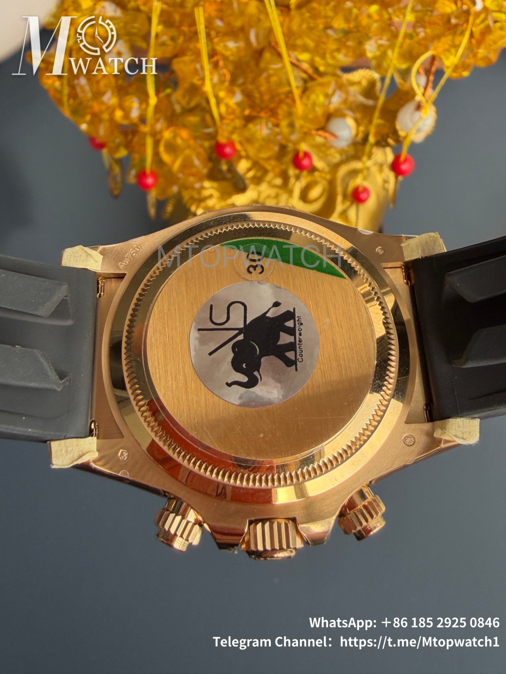 ROLEX - SUPER CLONE Cosmograph Daytona 126518 40mm YG/RU Tiffany/Black VSF DD4131