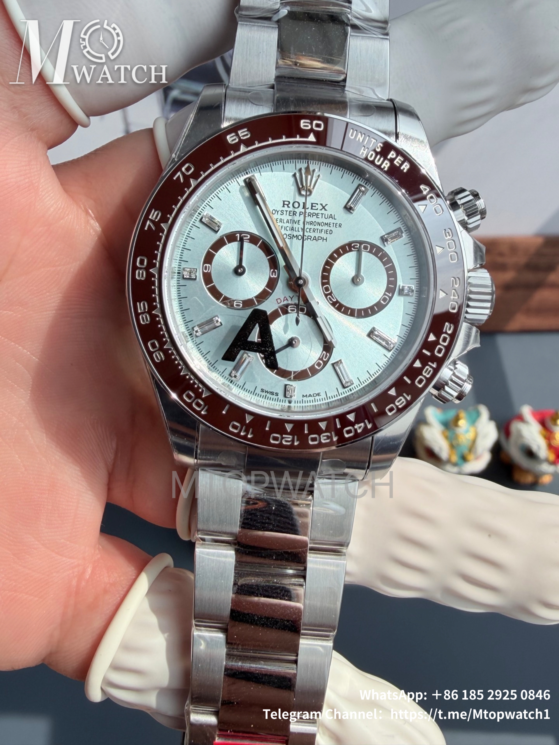 ROLEX - Super Clone Cosmograph Daytona 126506 40mm SS/SS Ice-Blue/Diamond VSF DD4131