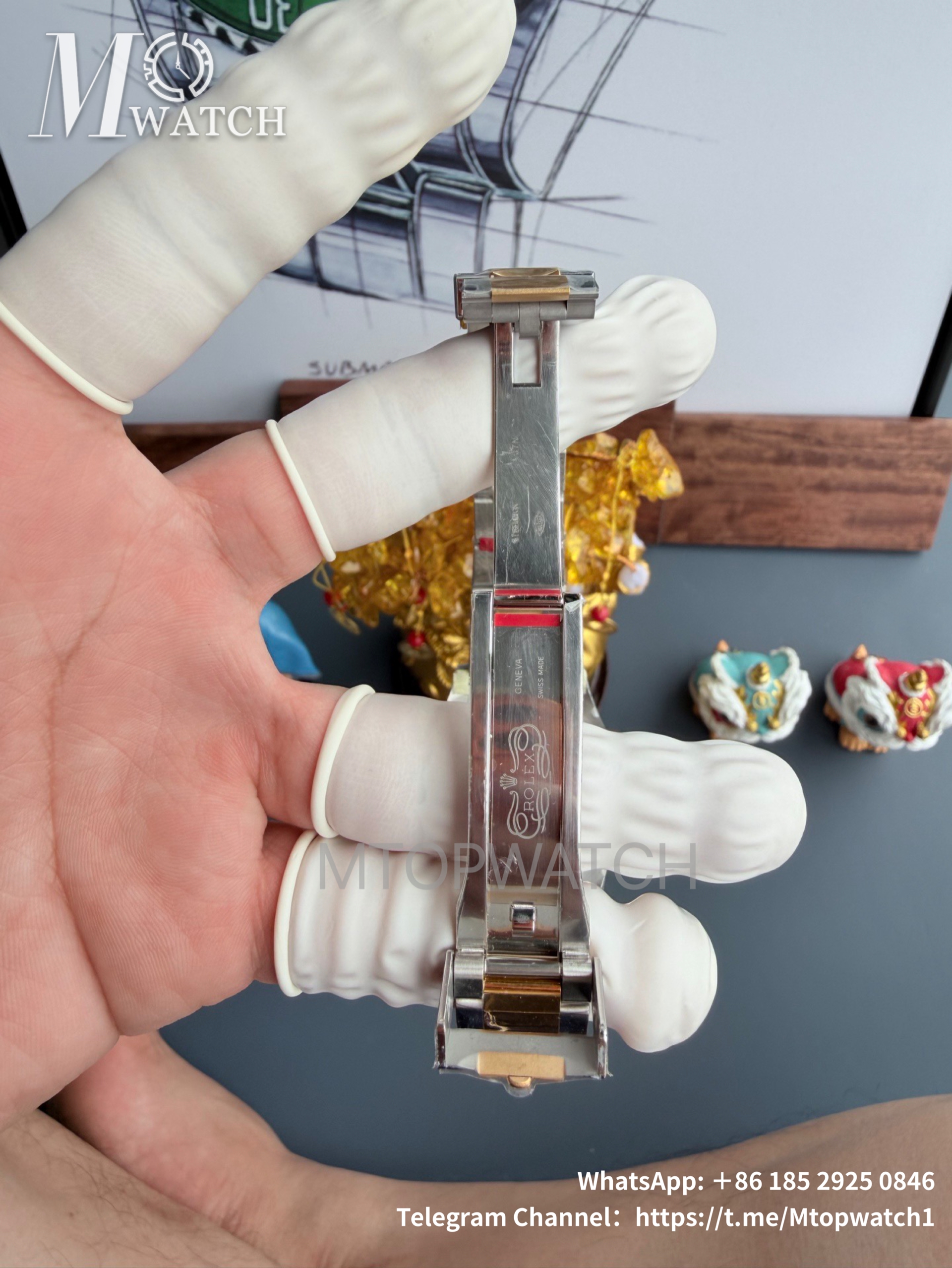 ROLEX - SUPER CLONE Daytona 126503 40mm YG/SS White/Stk VSF DD4131