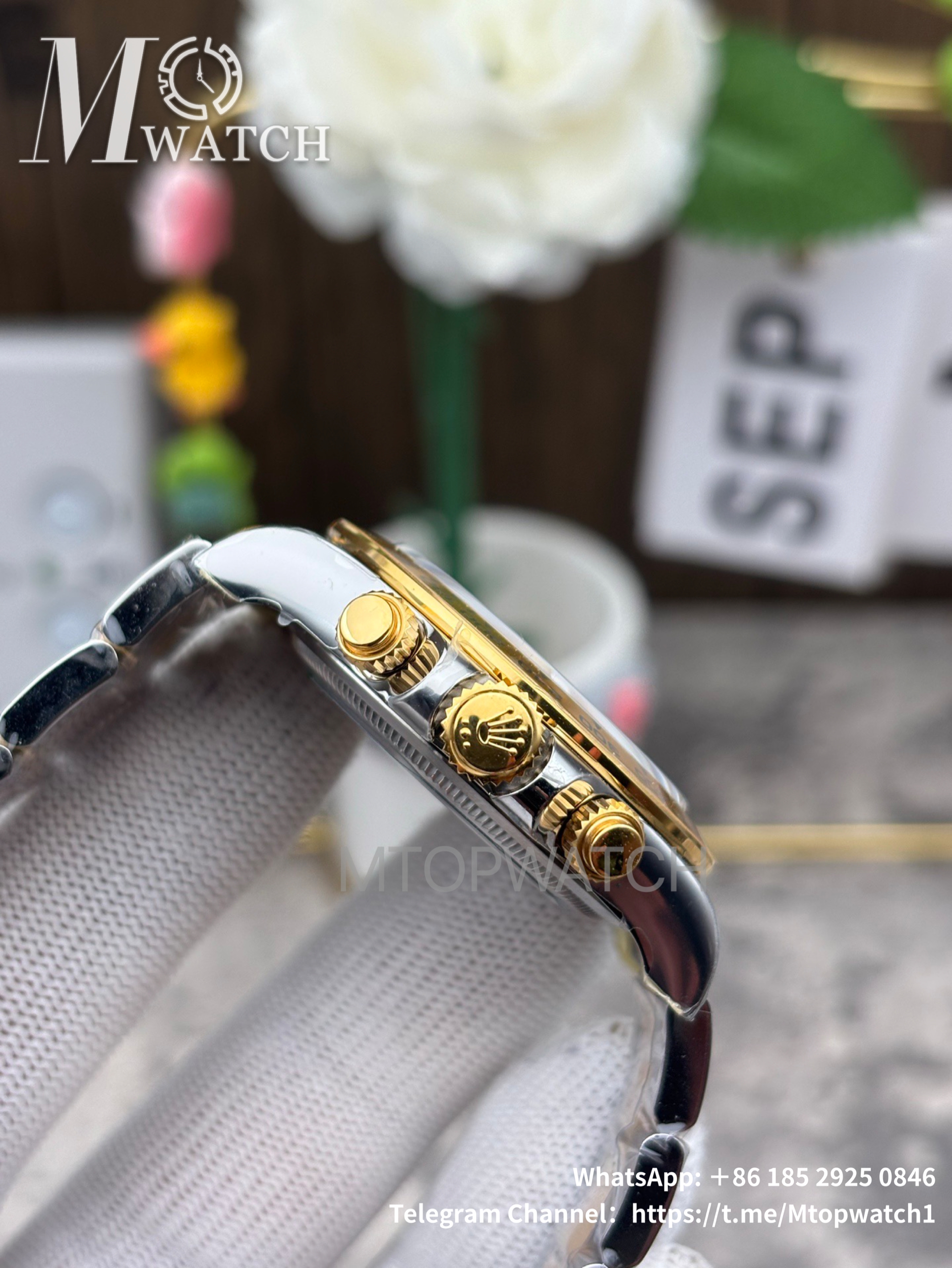 ROLEX - SUPER CLONE Daytona 126503 40mm YG/SS Black/Stk VSF DD4131