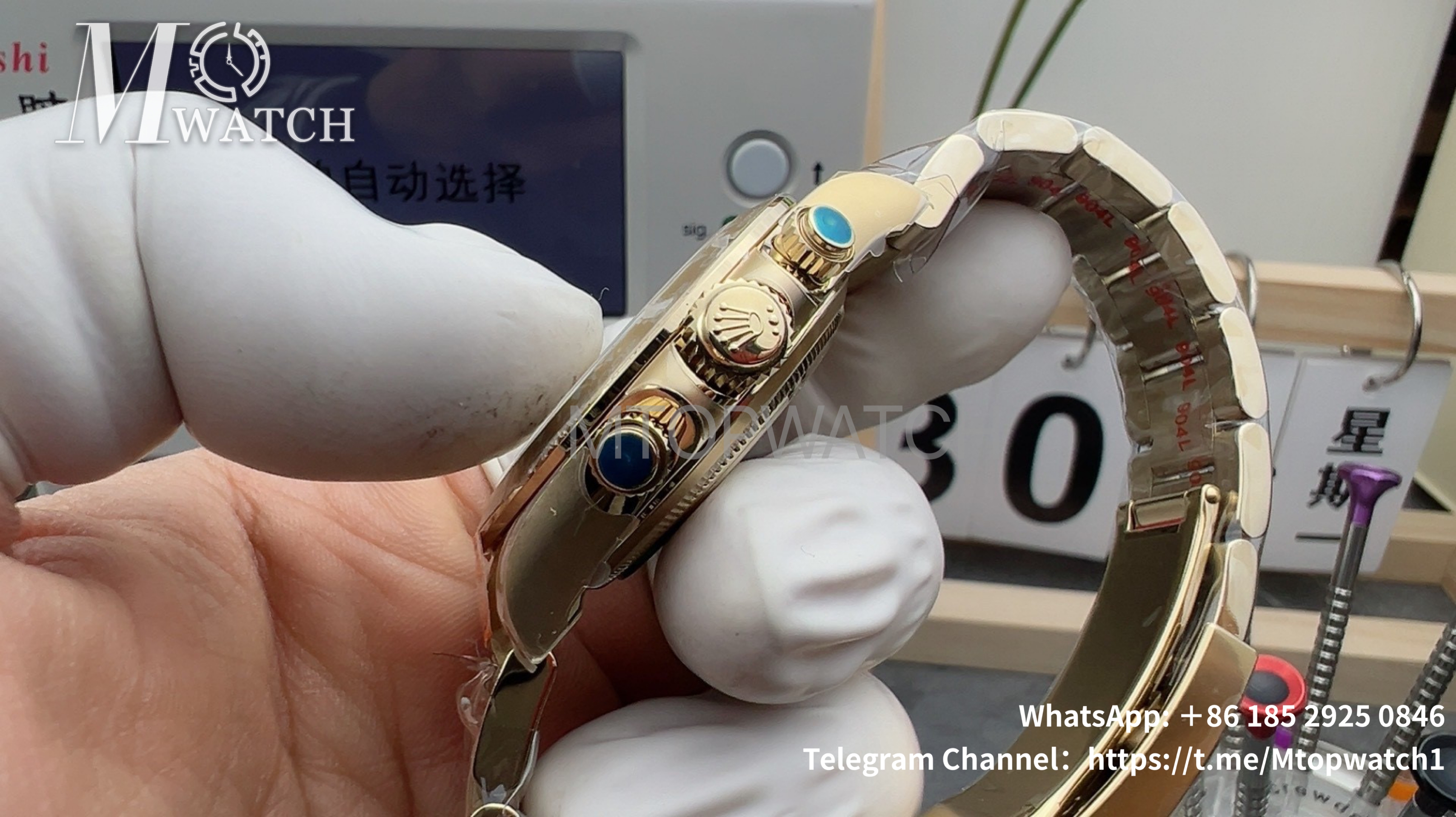ROLEX - SUPER CLONE Daytona 116508 40mm YG/YG Gold Dial VSF DD4130