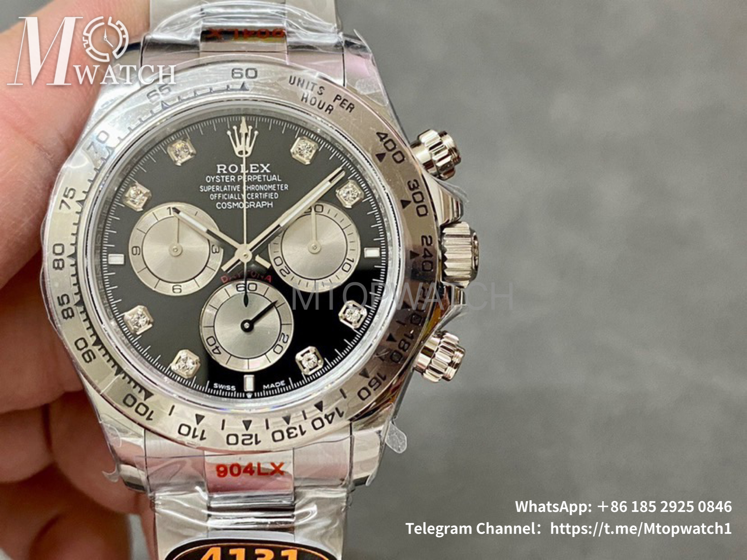 ROLEX - SUPER CLONE Daytona 126509 40mm SS/SS Black/Sliver VSF DD4131