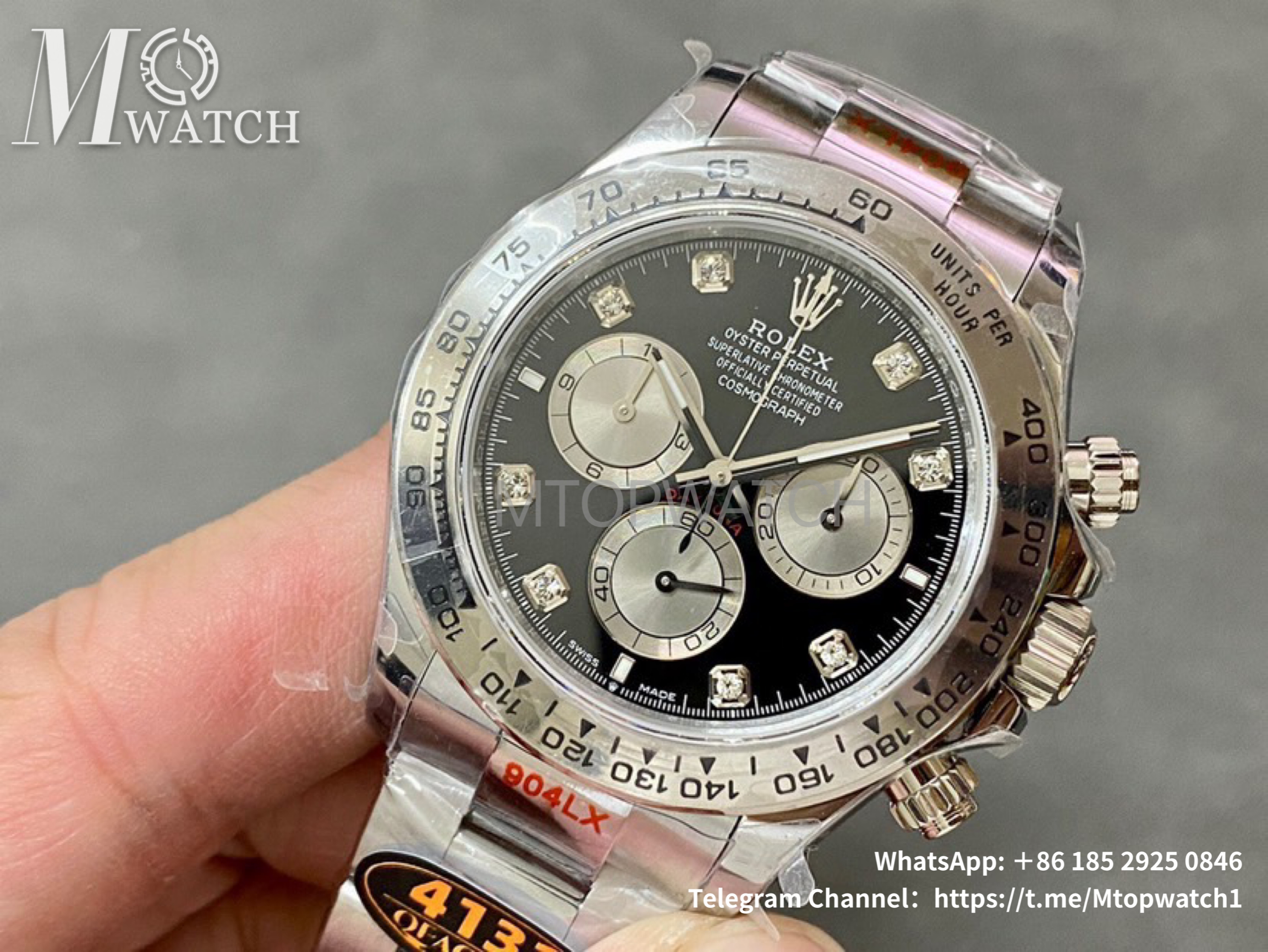ROLEX - SUPER CLONE Daytona 126509 40mm SS/SS Black/Sliver VSF DD4131