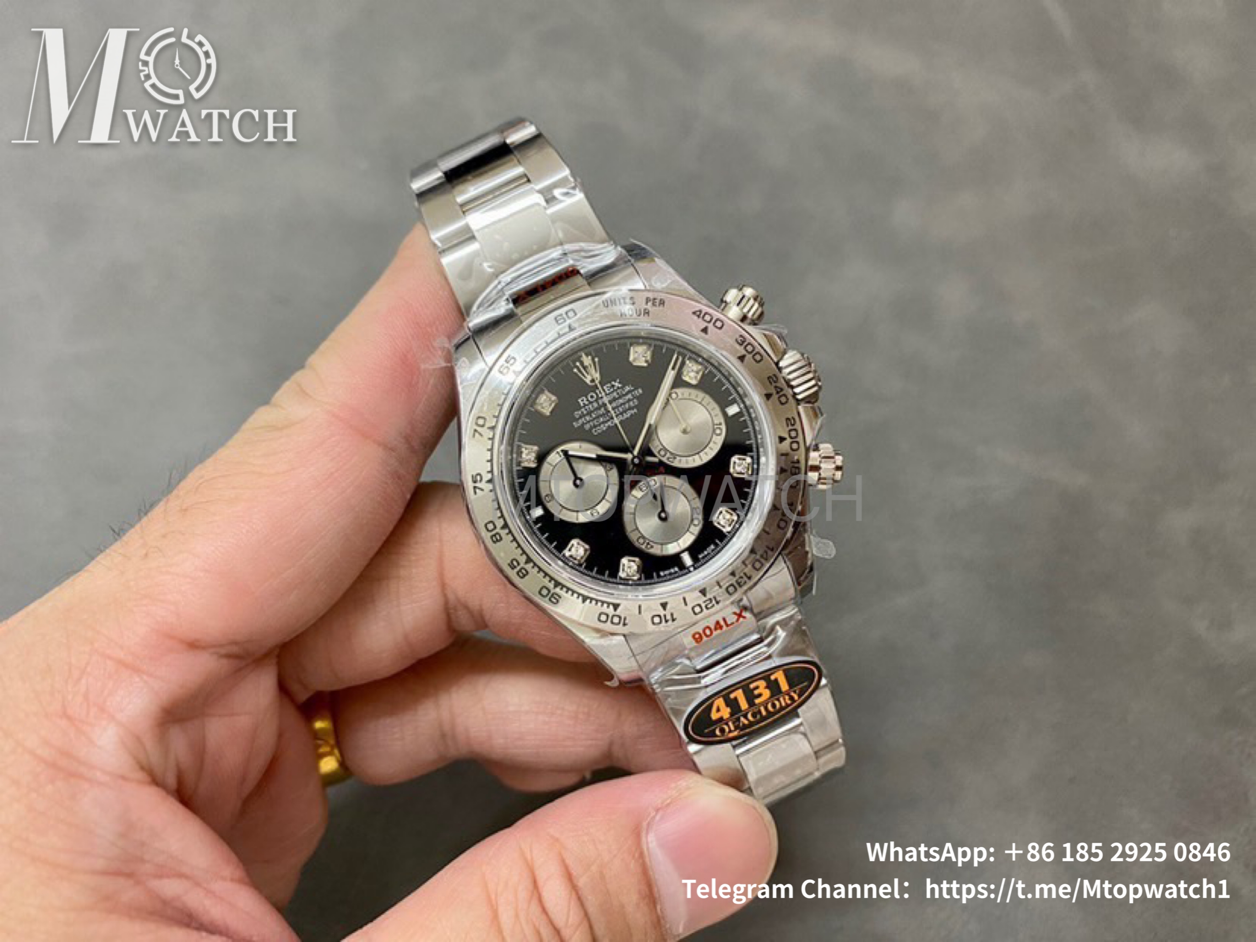 ROLEX - SUPER CLONE Daytona 126509 40mm SS/SS Black/Sliver VSF DD4131