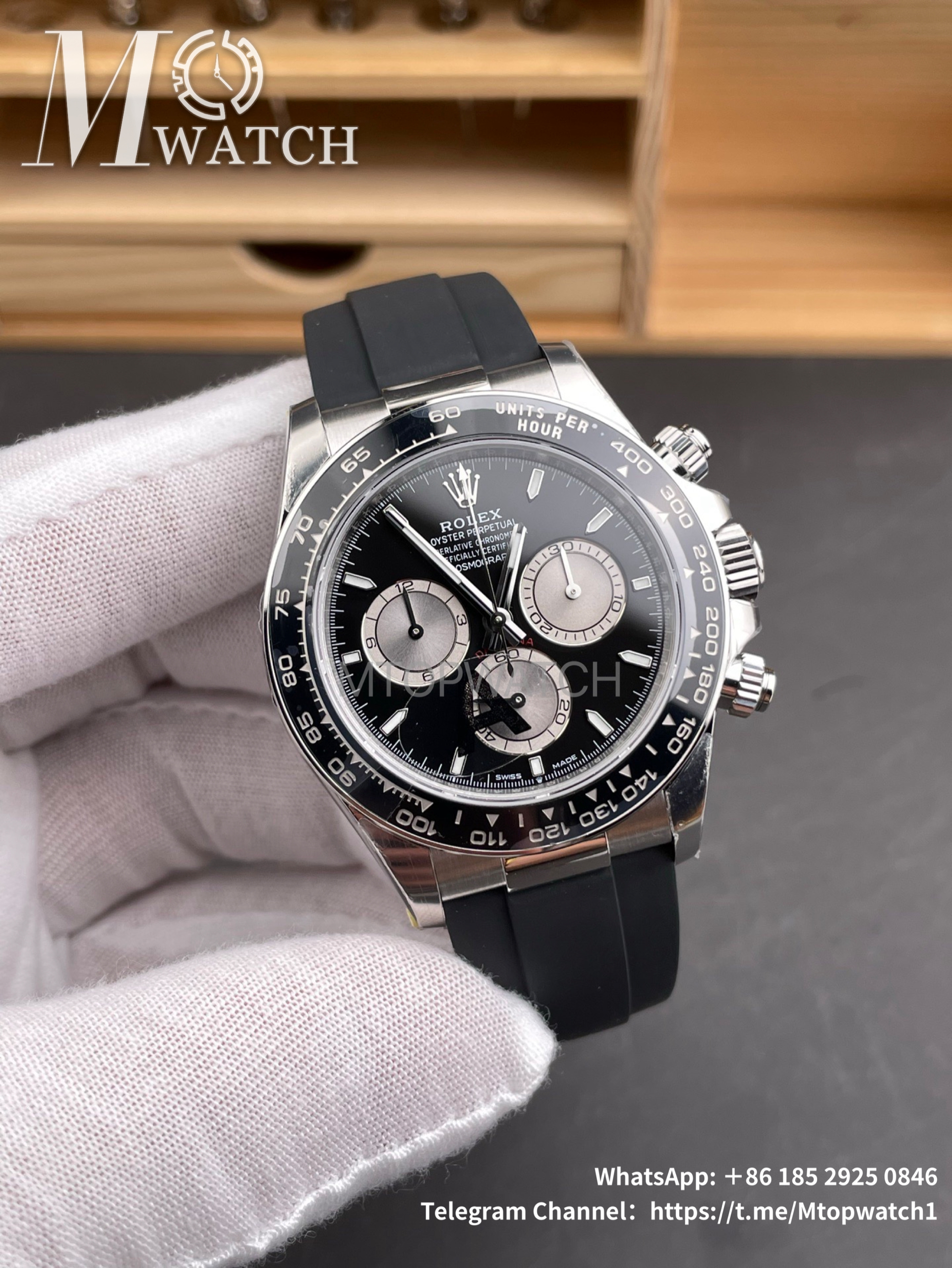 ROLEX - Super Clone Cosmograph Daytona 126519 40mm SS/RU Black VSF DD4131