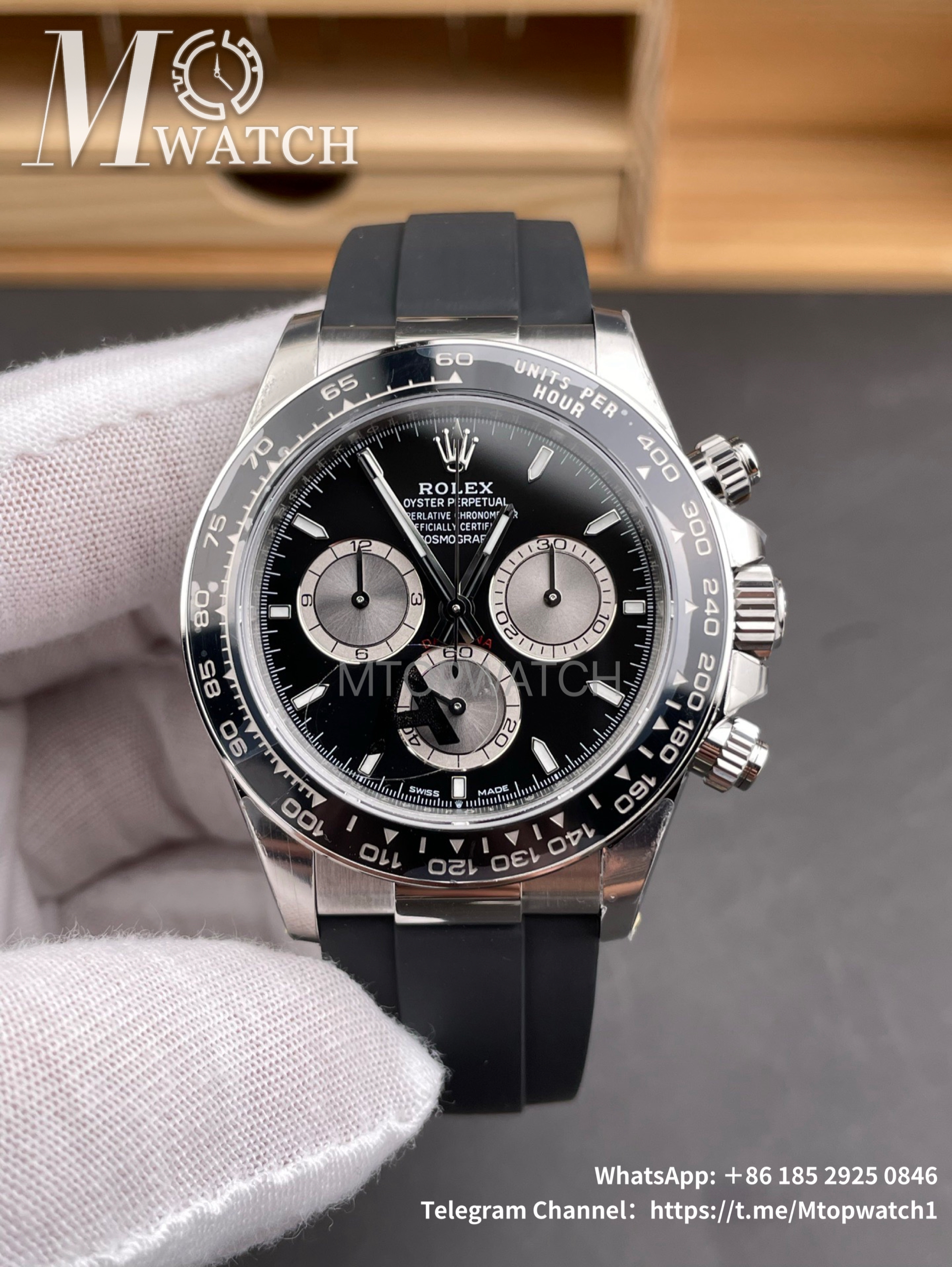 ROLEX - Super Clone Cosmograph Daytona 126519 40mm SS/RU Black VSF DD4131