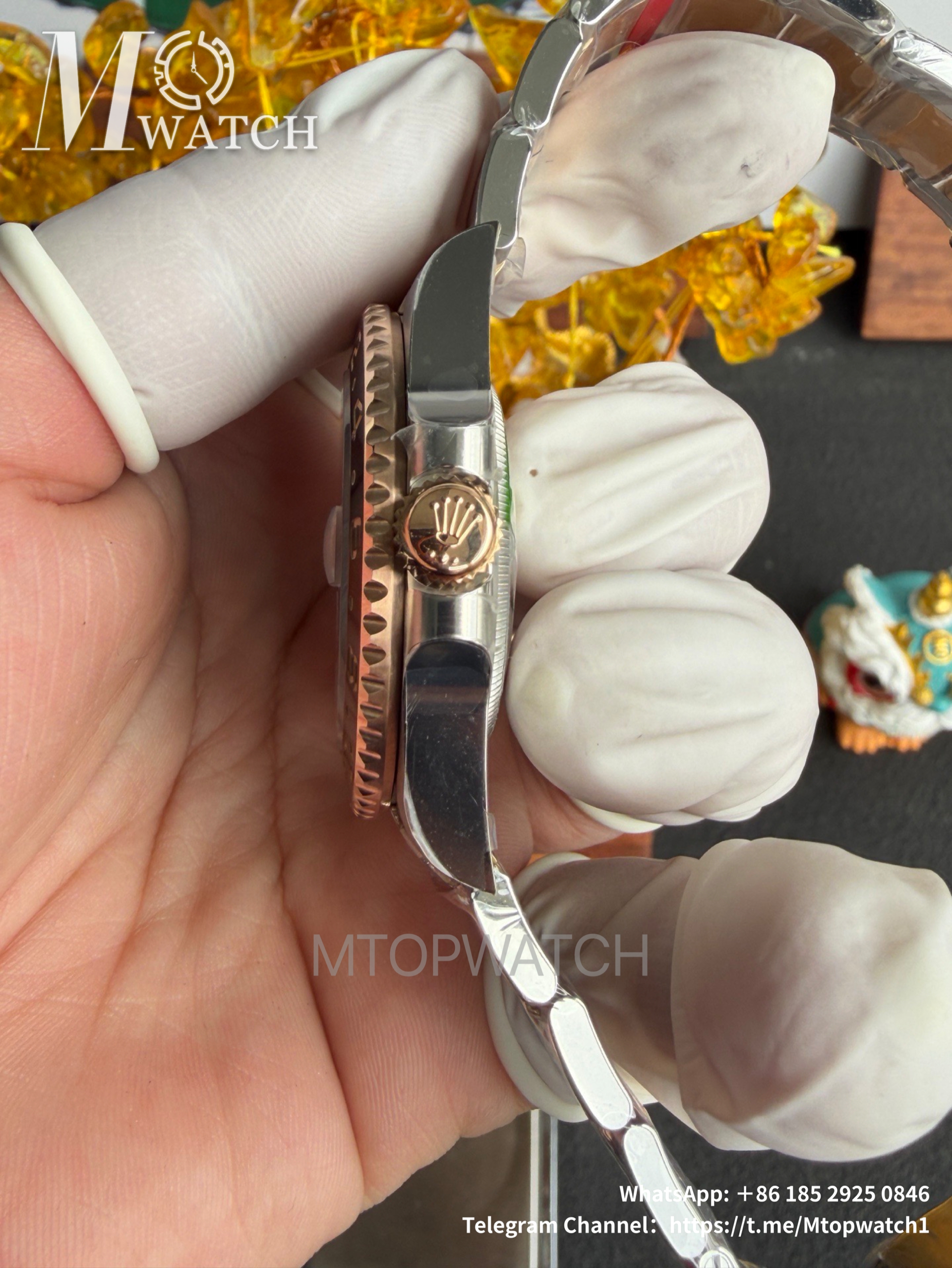 ROLEX - GMT Master II 126711 CHNR Root Beer SS/RG Black Dial VSF DD3285