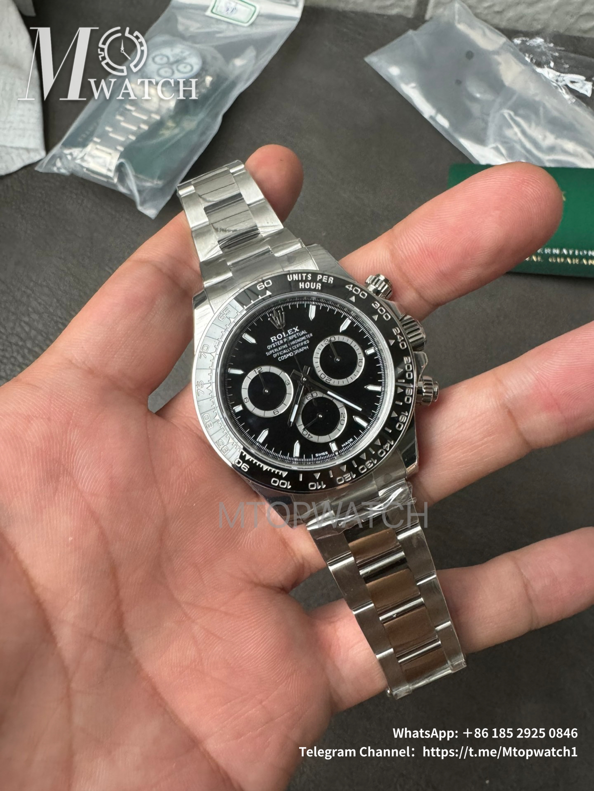 ROLEX - SUPER CLONE Daytona 126500 40mm SS Black Dial VSF DD4131