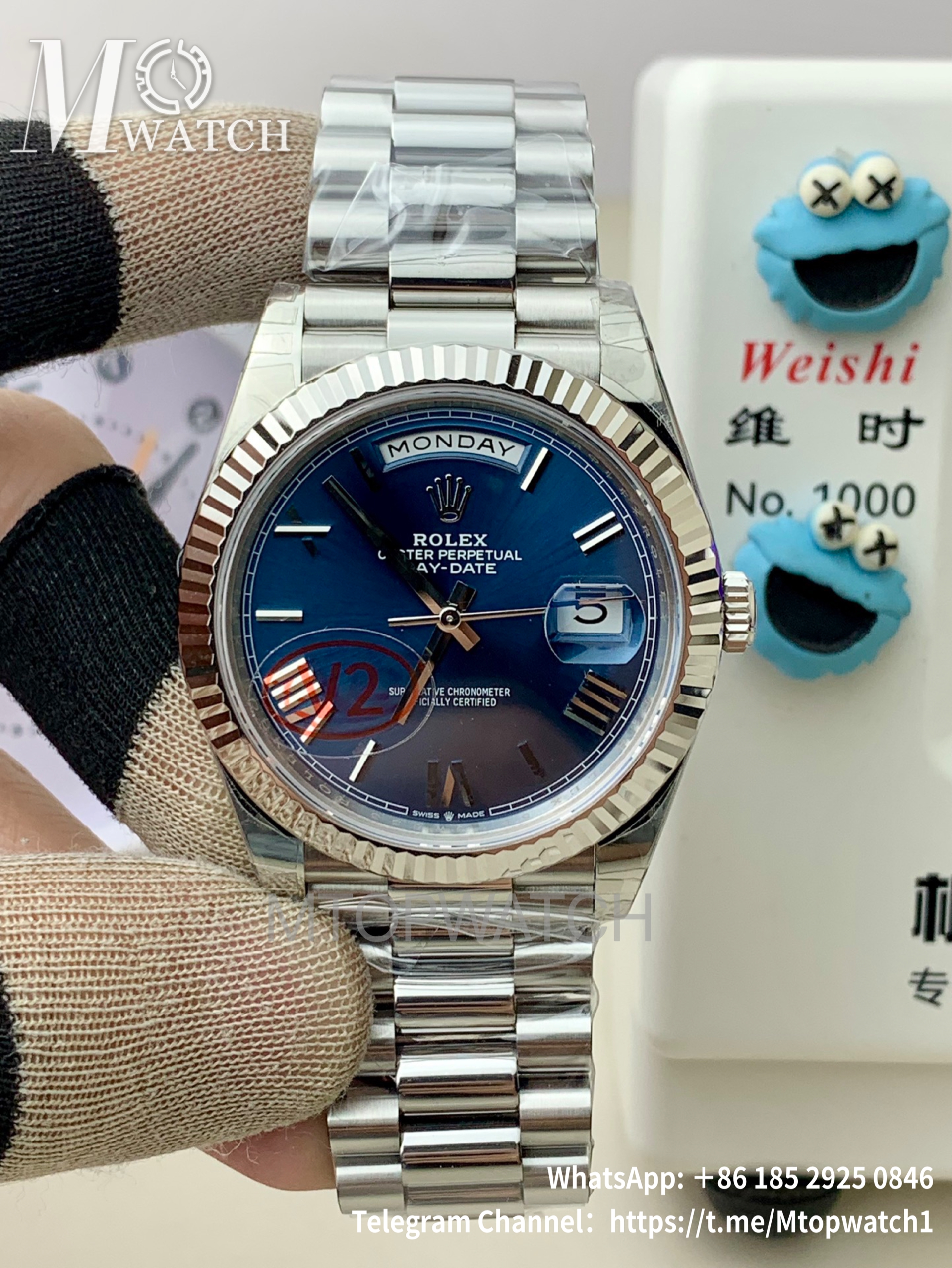 ROLEX - SUPER CLONE DayDate 228239 40mm SS/SS Blue/Rmn VSF DD3255