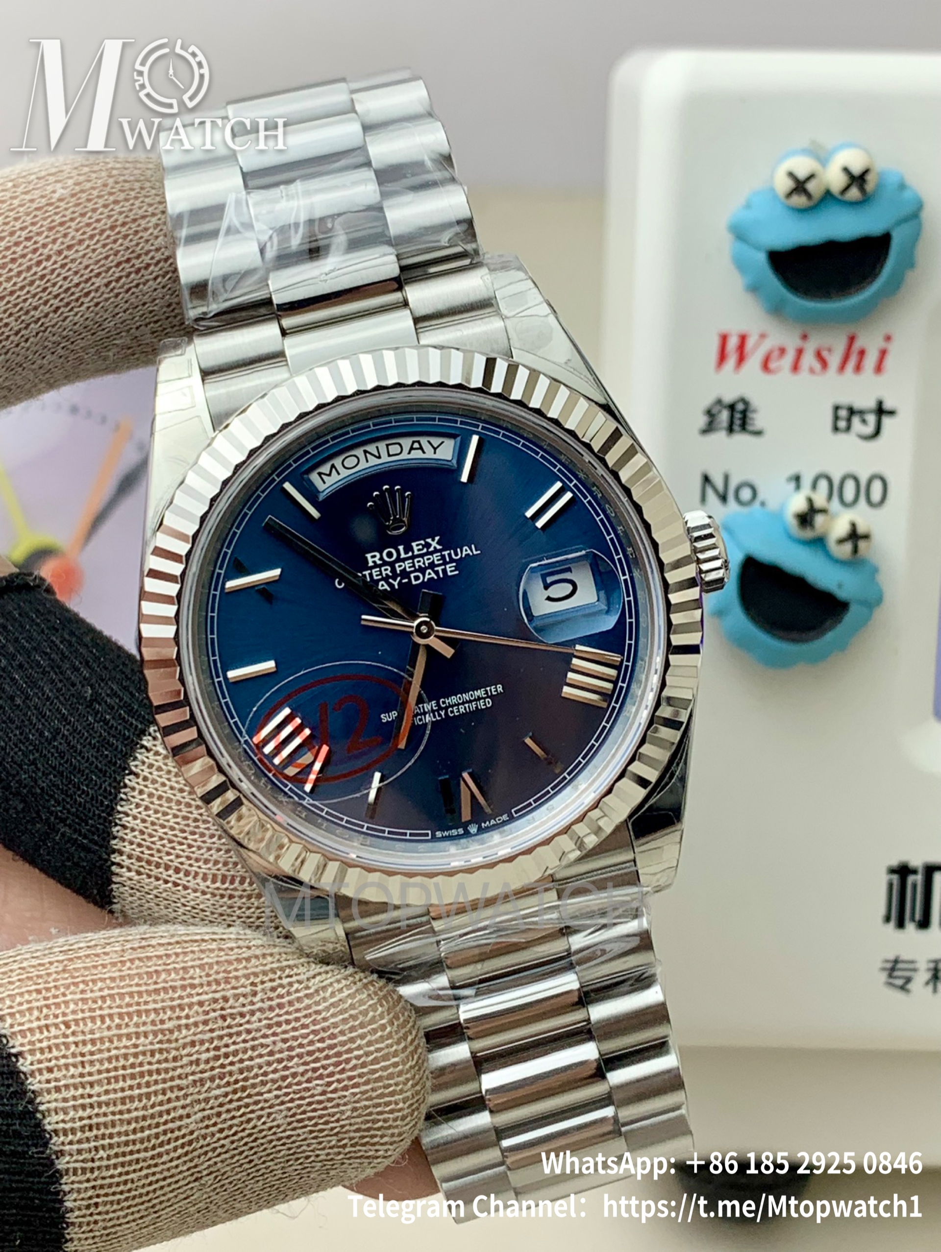 ROLEX - SUPER CLONE DayDate 228239 40mm SS/SS Blue/Rmn VSF DD3255