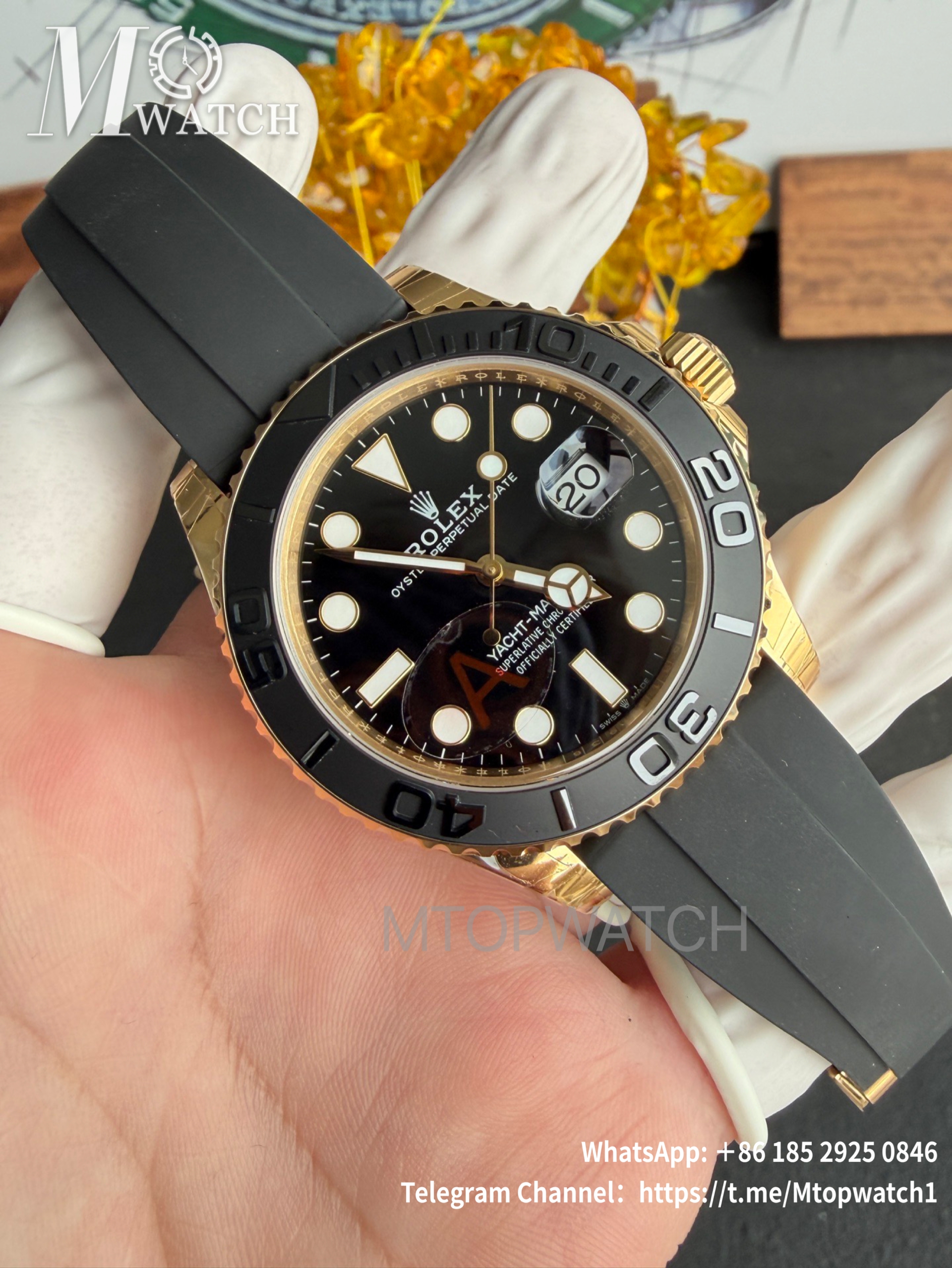 ROLEX - Yacht-Master 226658 42mm YG/RU Black/Dot VSF DD3235