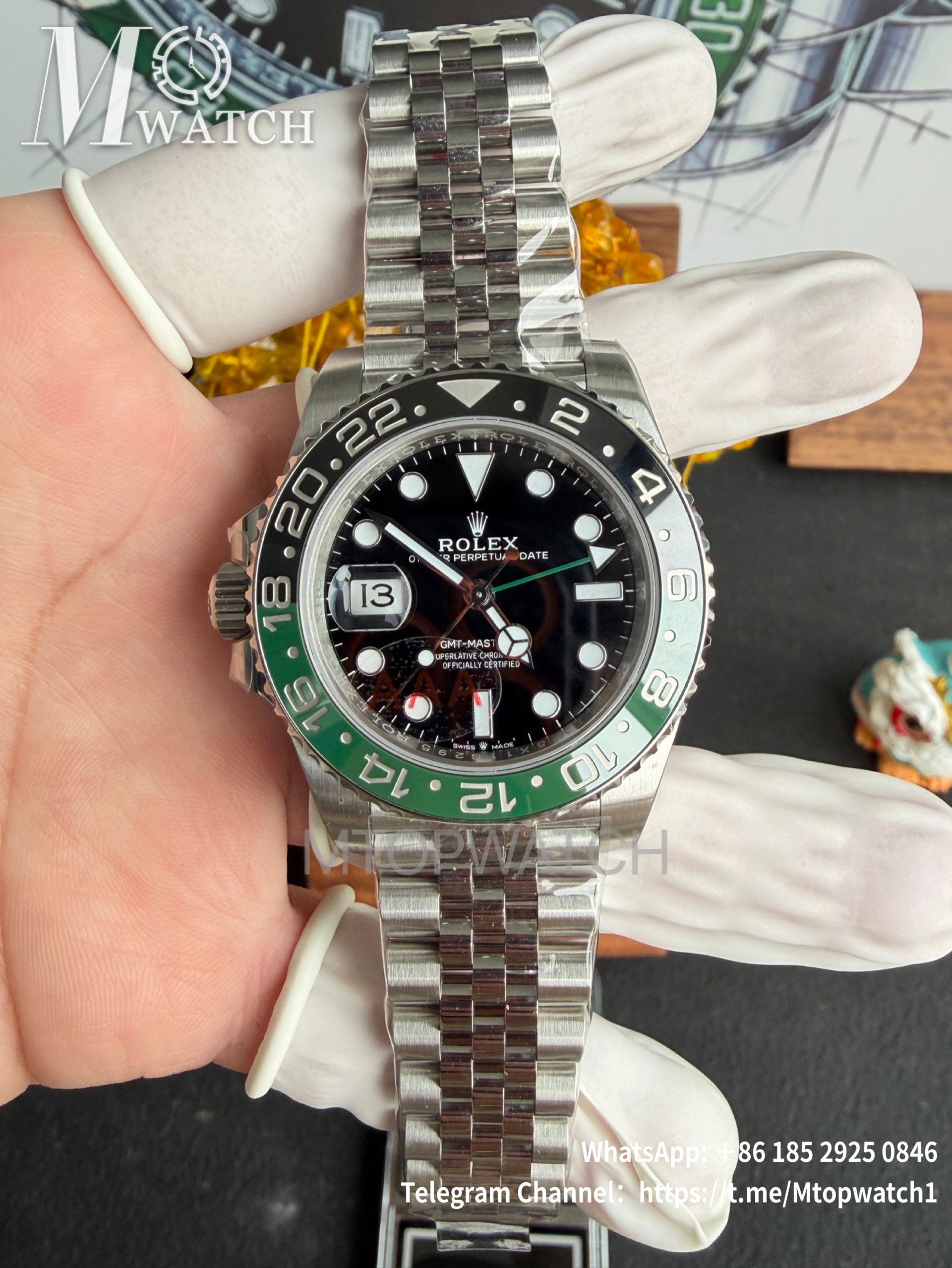 ROLEX - GMT Master II 126720 Sprite Jubilee 40mm SS/SS Black Dial VSF DD3285