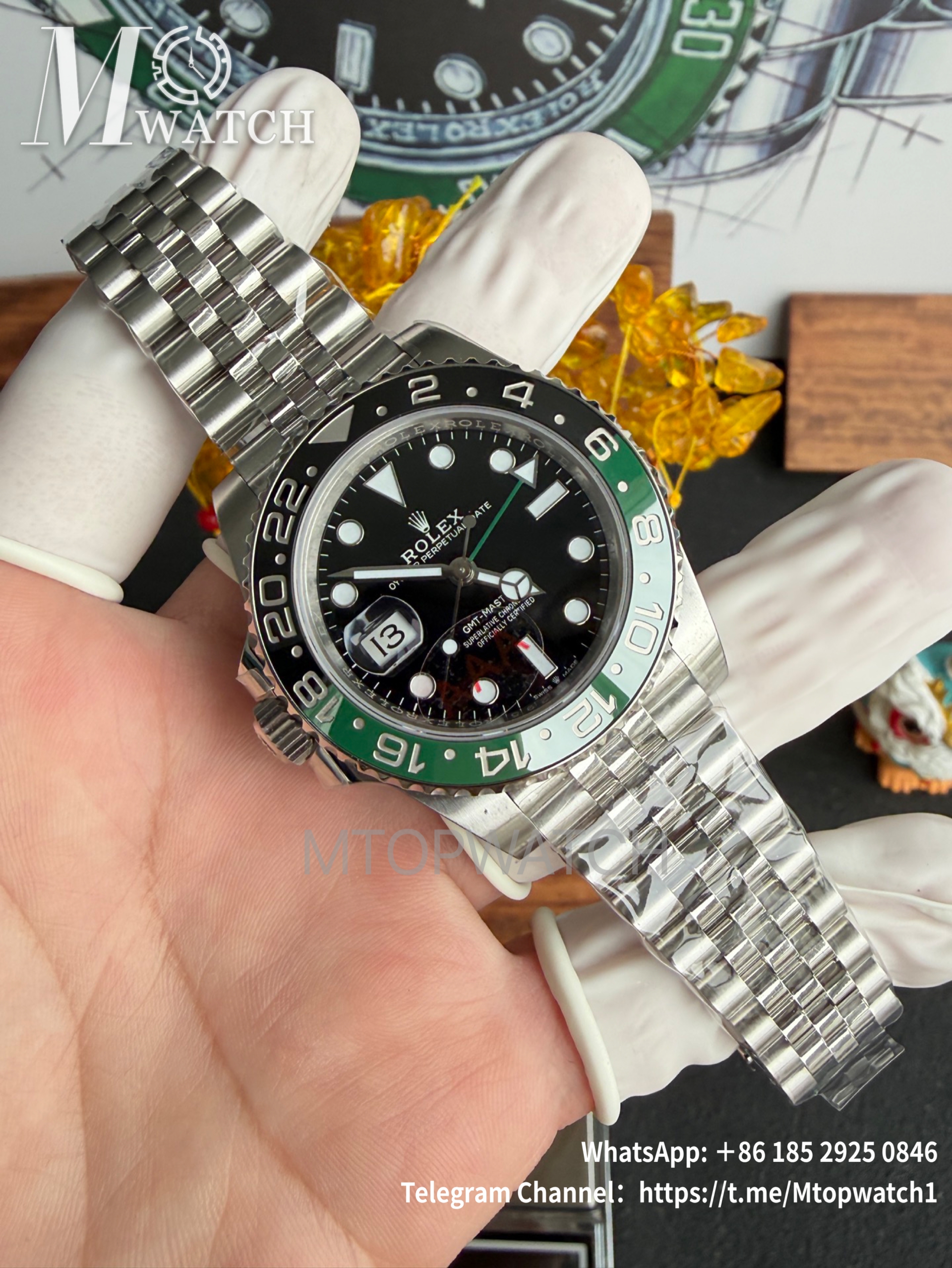 ROLEX - GMT Master II 126720 Sprite Jubilee 40mm SS/SS Black Dial VSF DD3285