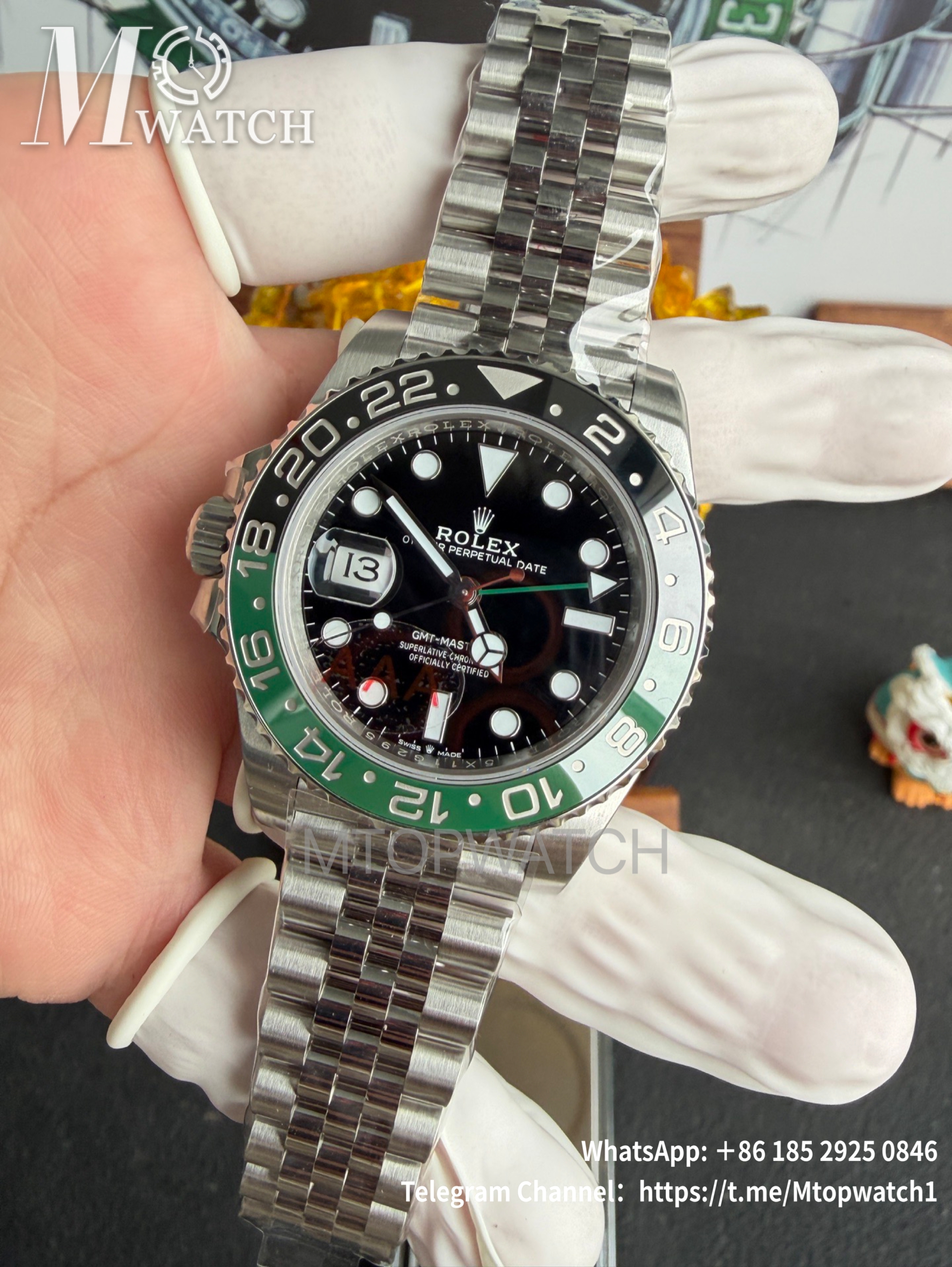 ROLEX - GMT Master II 126720 Sprite Jubilee 40mm SS/SS Black Dial VSF DD3285