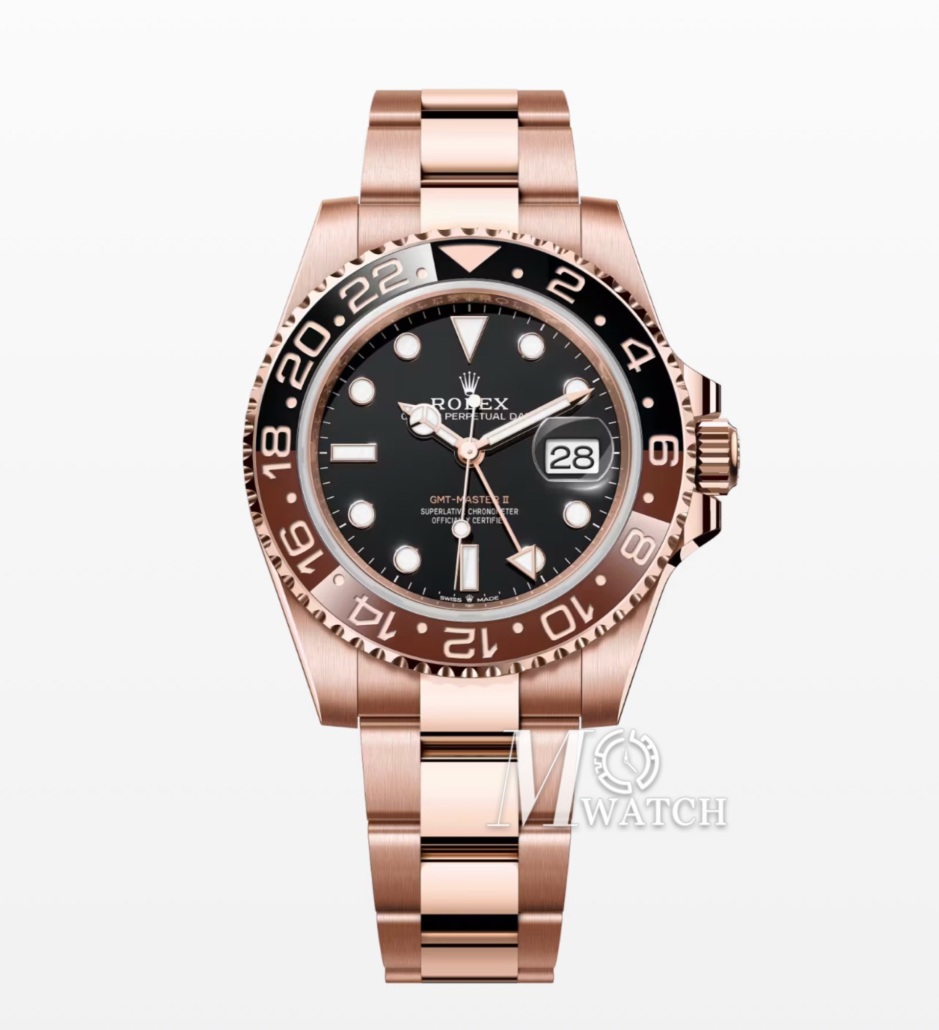 ROLEX - GMT Master II 126715 CHNR Oyster 904L RG/RG Black Dial