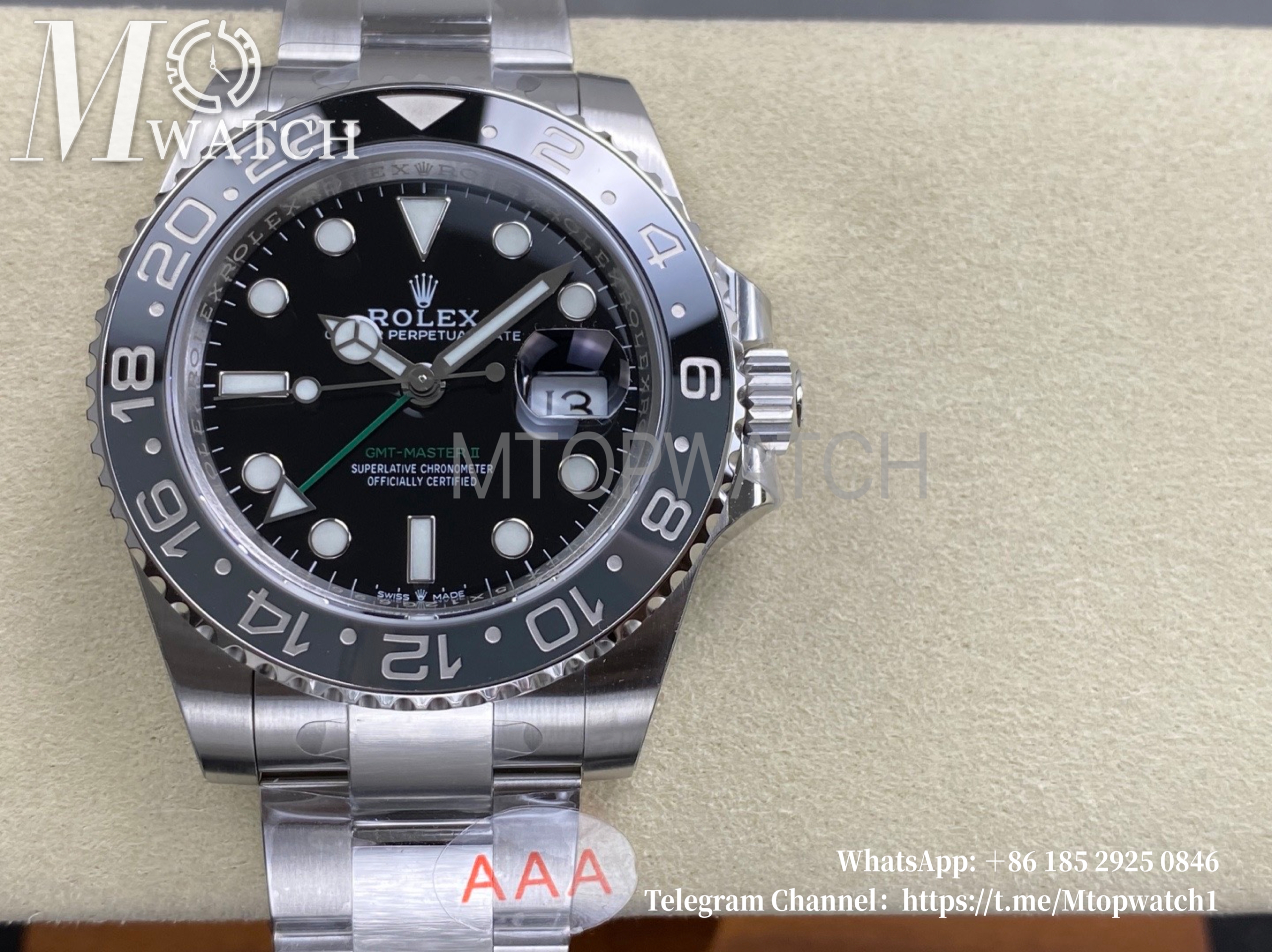 ROLEX - Super Clone GMT Master II 126710 Bruce Wayne Oyster 40mm SS/SS Black VSF DD3285