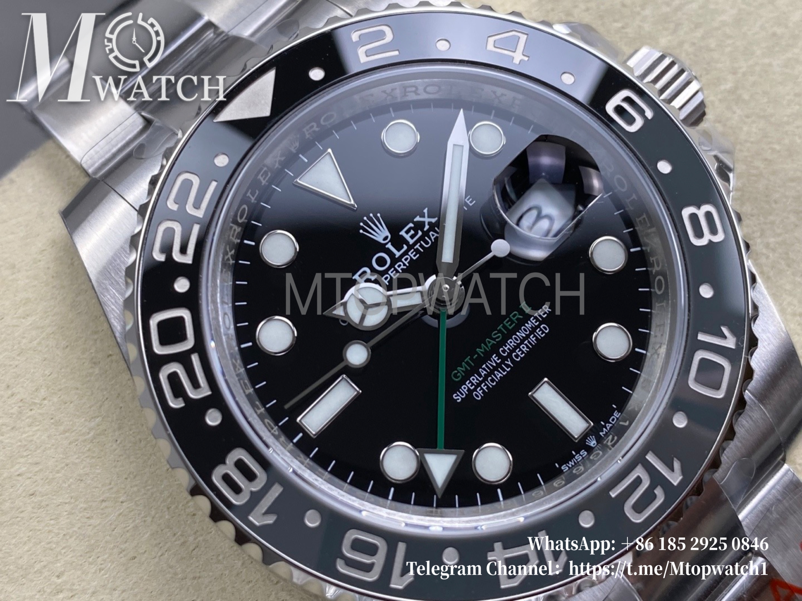 ROLEX - Super Clone GMT Master II 126710 Bruce Wayne Oyster 40mm SS/SS Black VSF DD3285