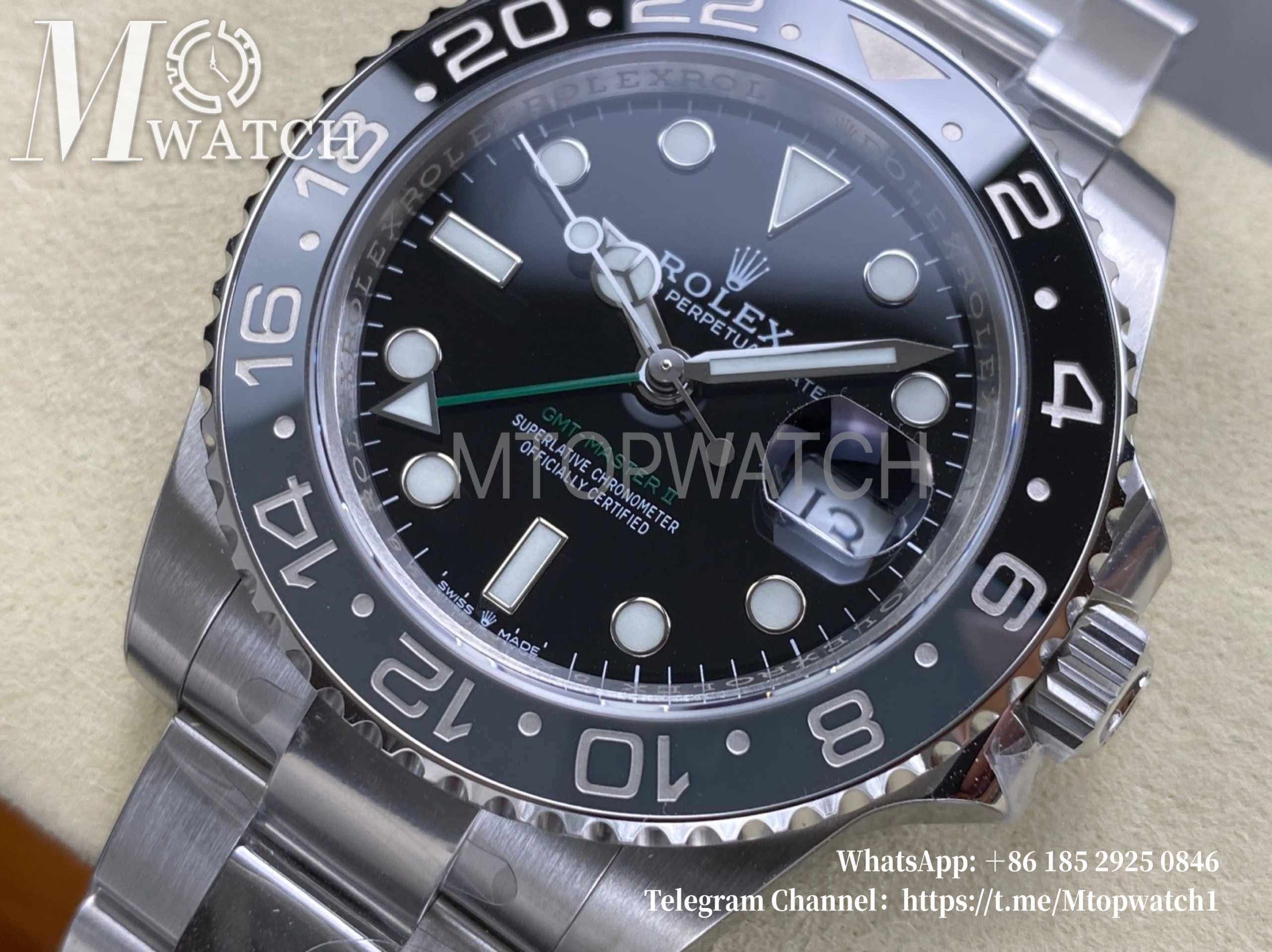 ROLEX - Super Clone GMT Master II 126710 Bruce Wayne Oyster 40mm SS/SS Black VSF DD3285