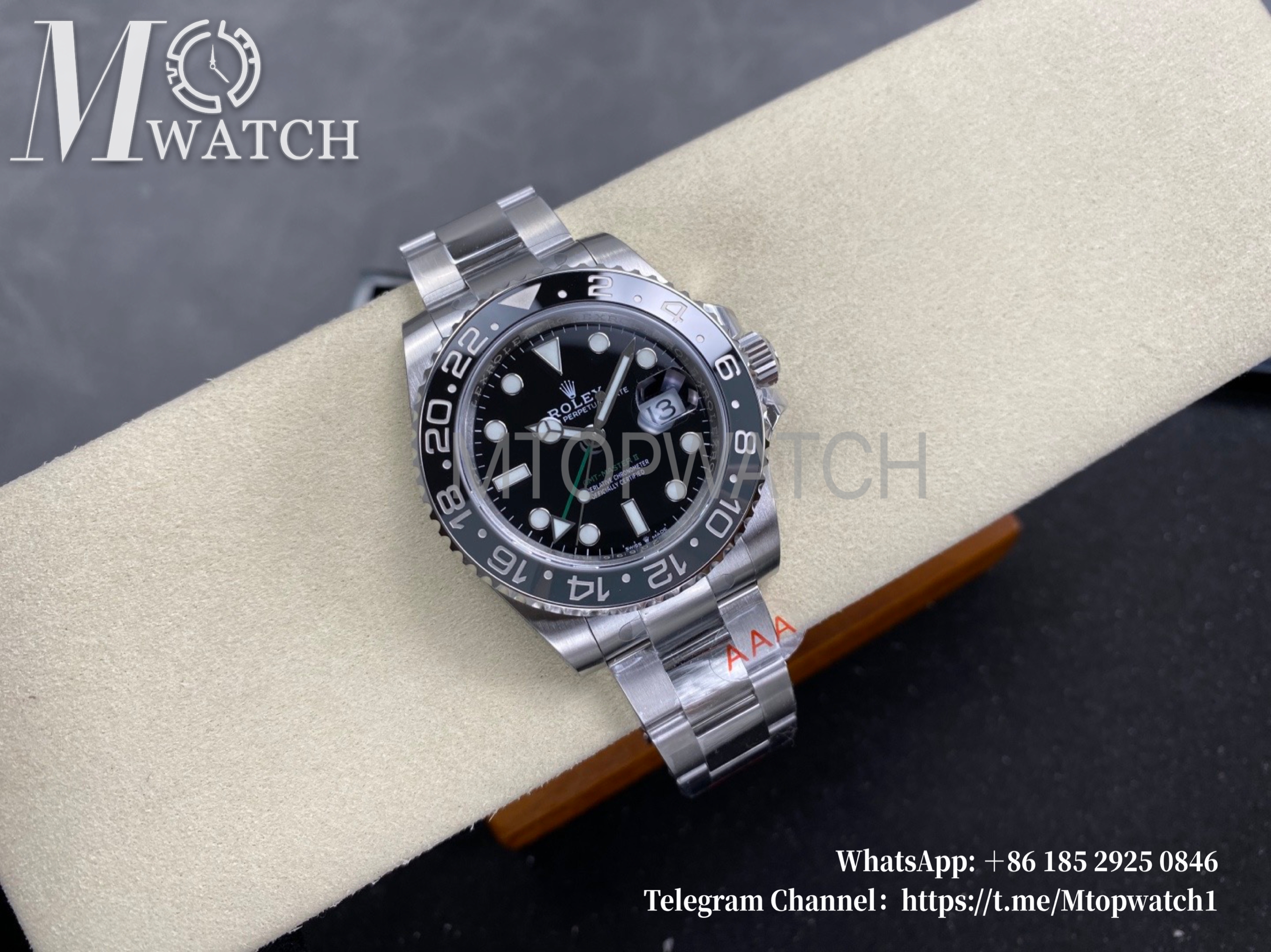 ROLEX - Super Clone GMT Master II 126710 Bruce Wayne Oyster 40mm SS/SS Black VSF DD3285