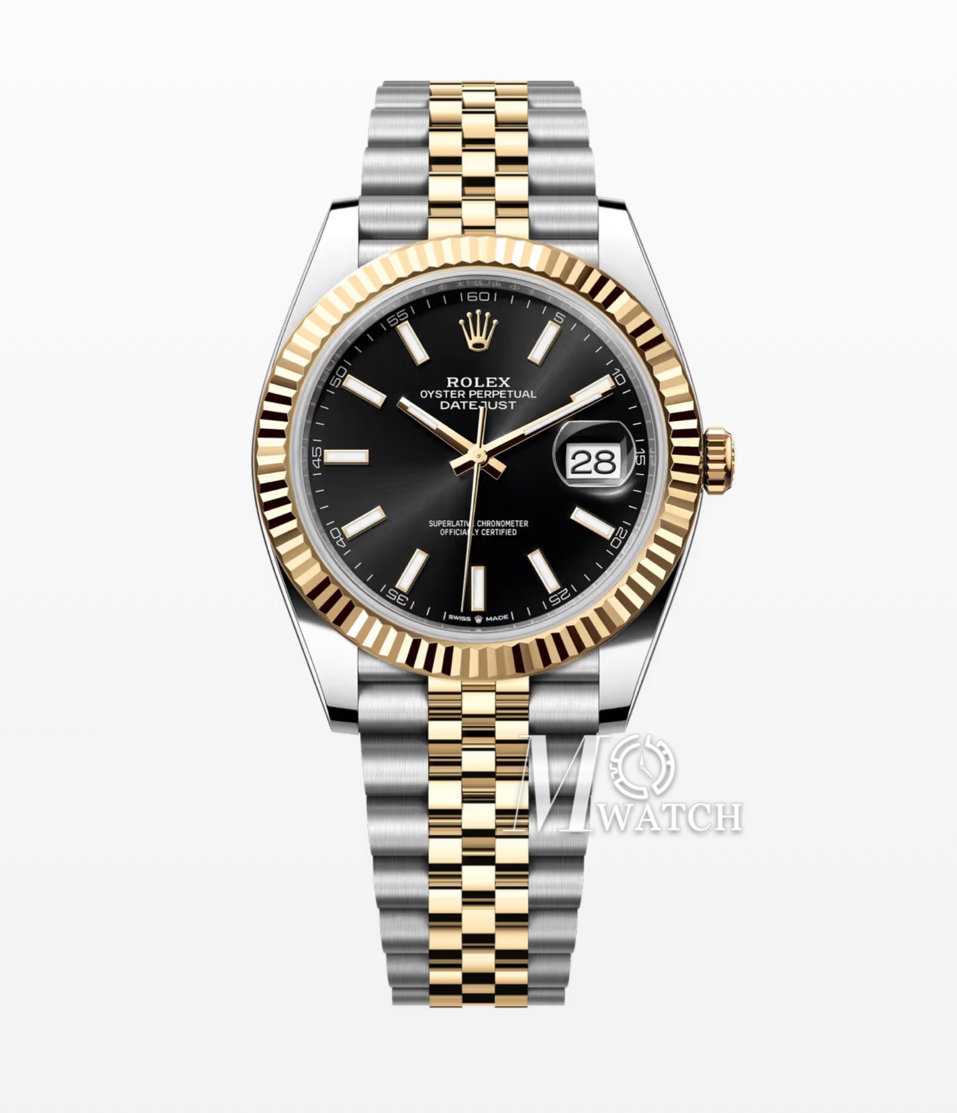 ROLEX - DateJust 126333 41mm Jubilee SS/YG Black/Stk VSF VS3235