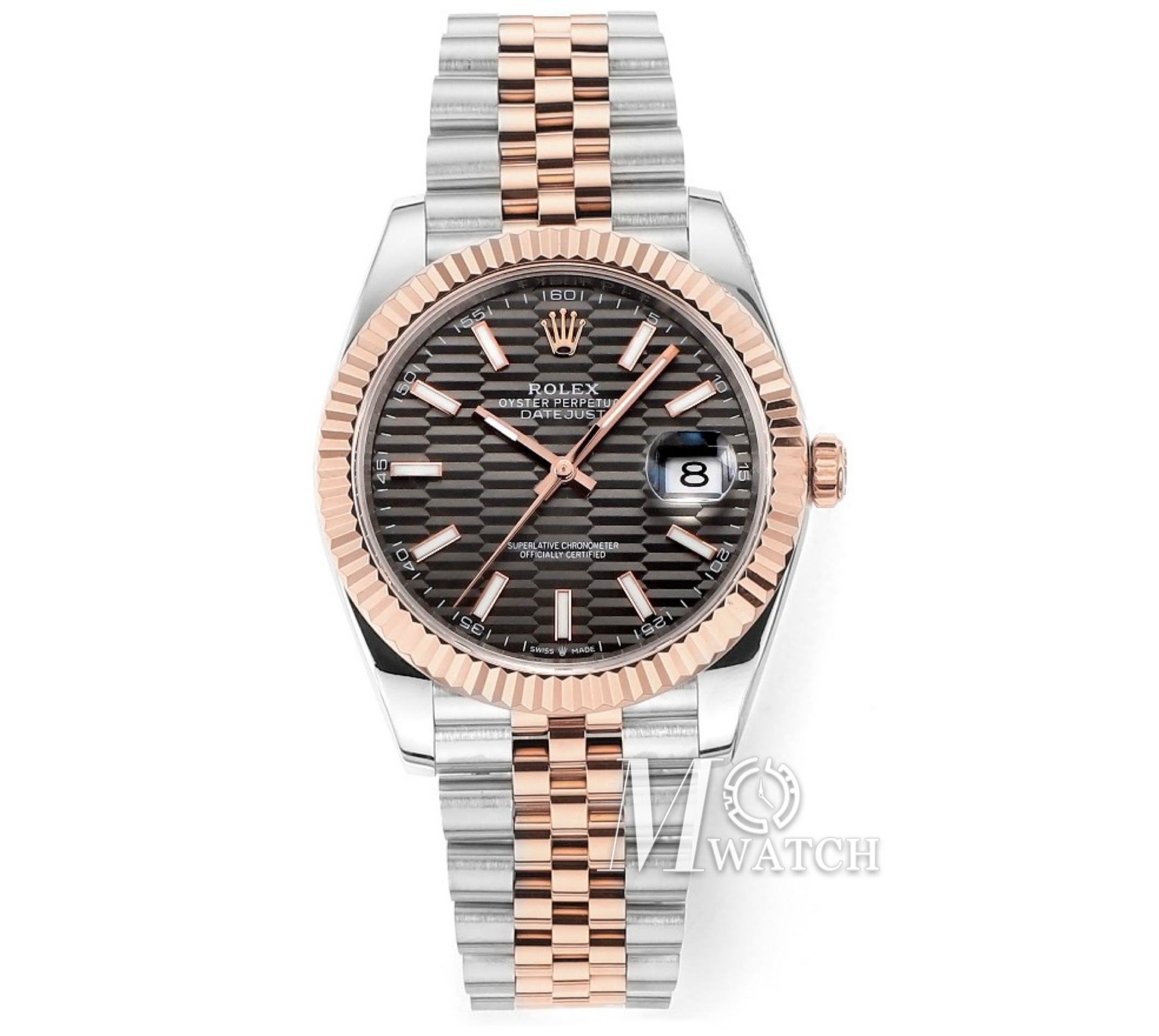 ROLEX - DateJust 126331 41mm Jubilee RG/SS Grey Textured Dial VSF DD3235