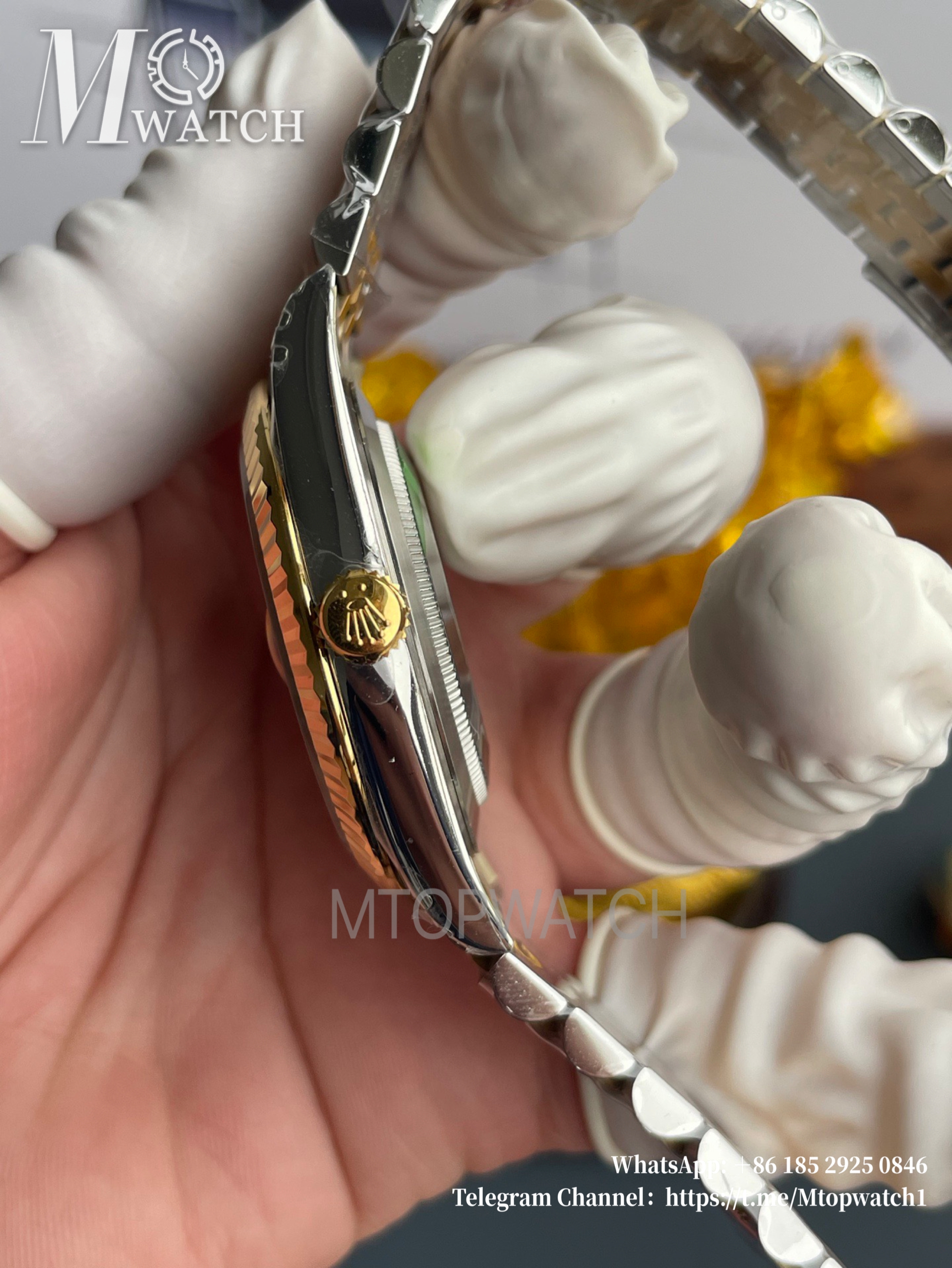 ROLEX - DateJust 126333 41mm Jubilee SS/YG Black/Stk VSF VS3235