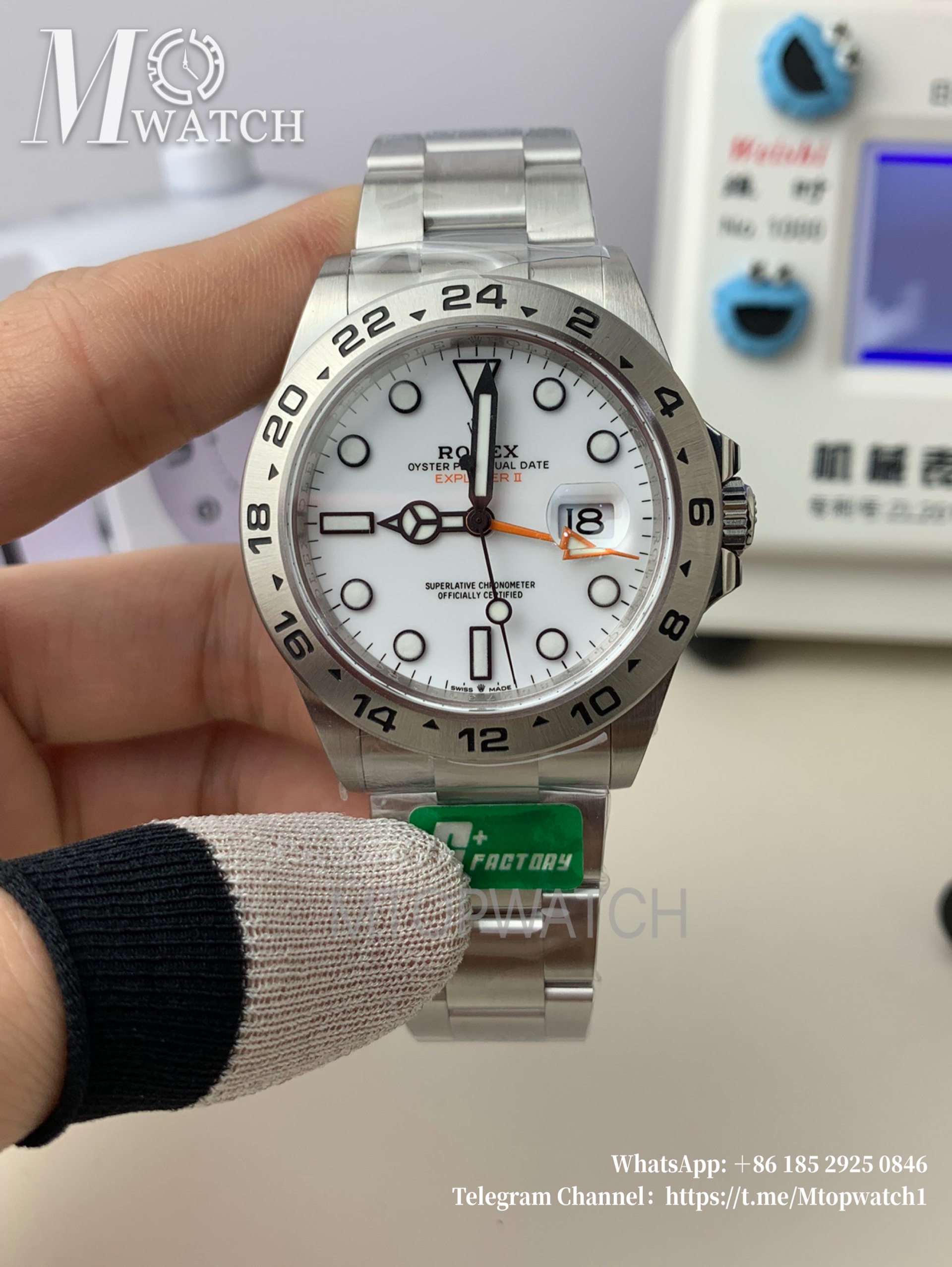 ROLEX - Super Clone Explorer II 226570 42mm SS/SS White Dial C+ DD3285
