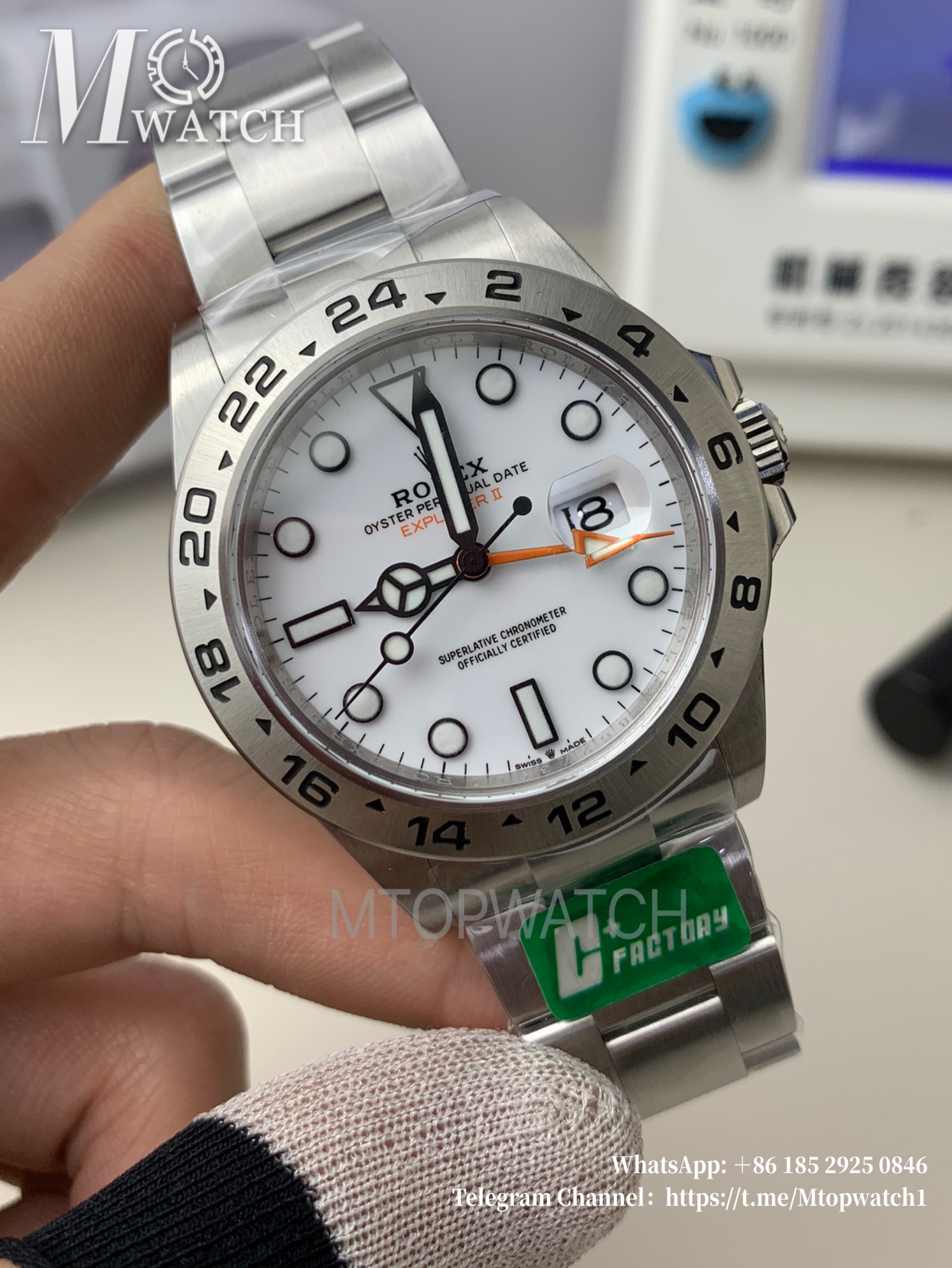 ROLEX - Super Clone Explorer II 226570 42mm SS/SS White Dial C+ DD3285