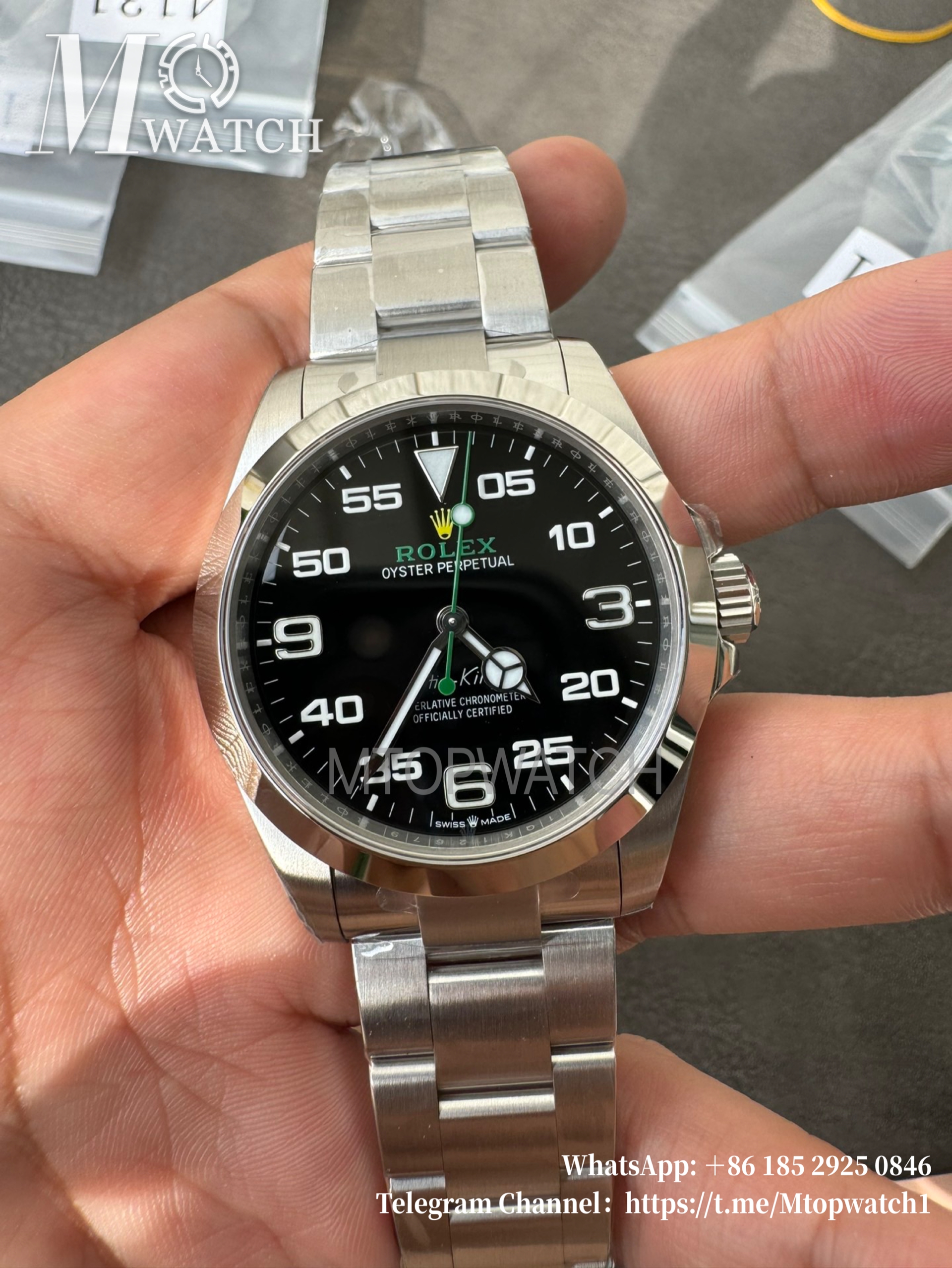 ROLEX - Air King 126900 40mm SS/SS Black Dial VSF VS3230