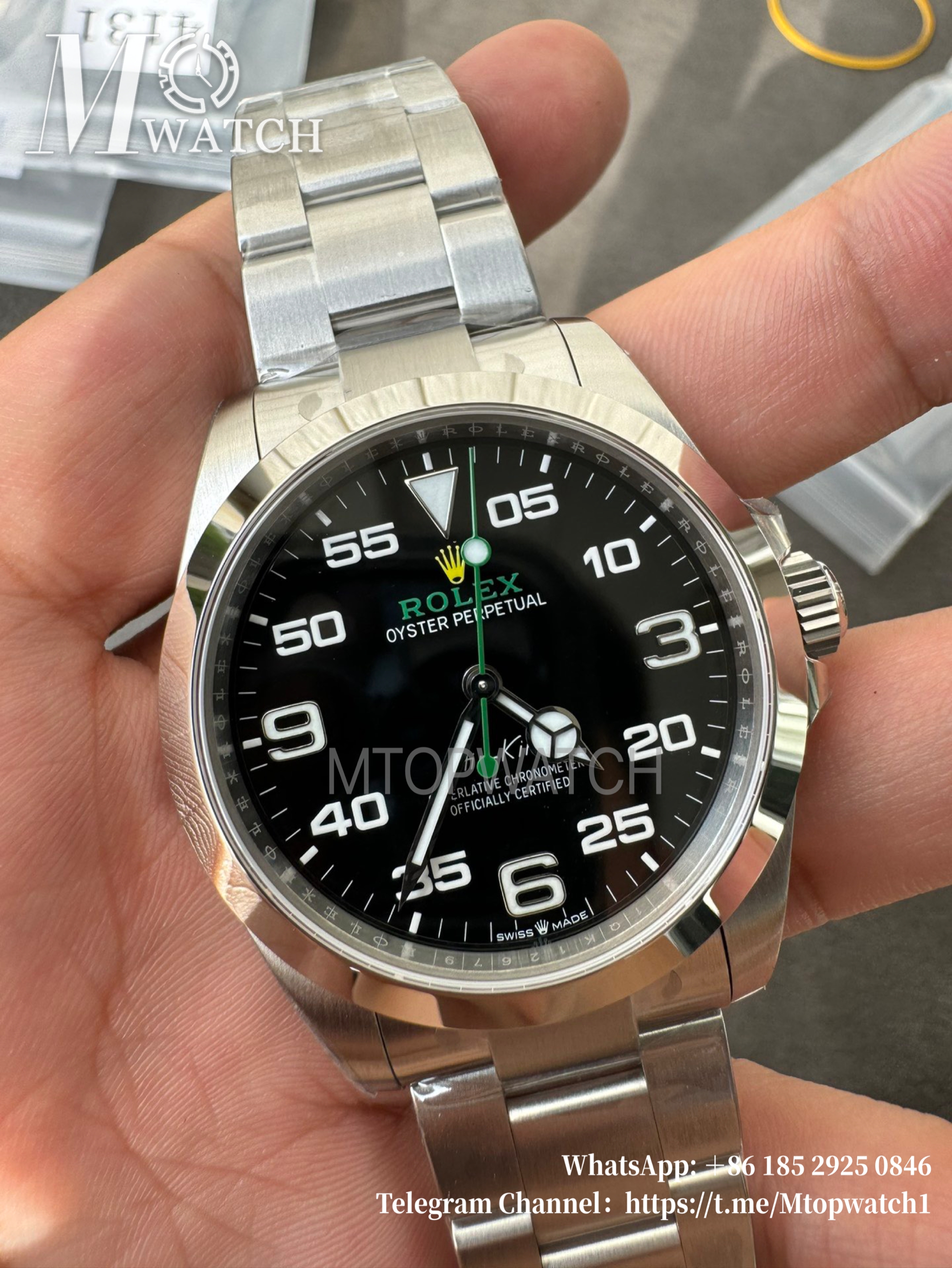 ROLEX - Air King 126900 40mm SS/SS Black Dial VSF VS3230