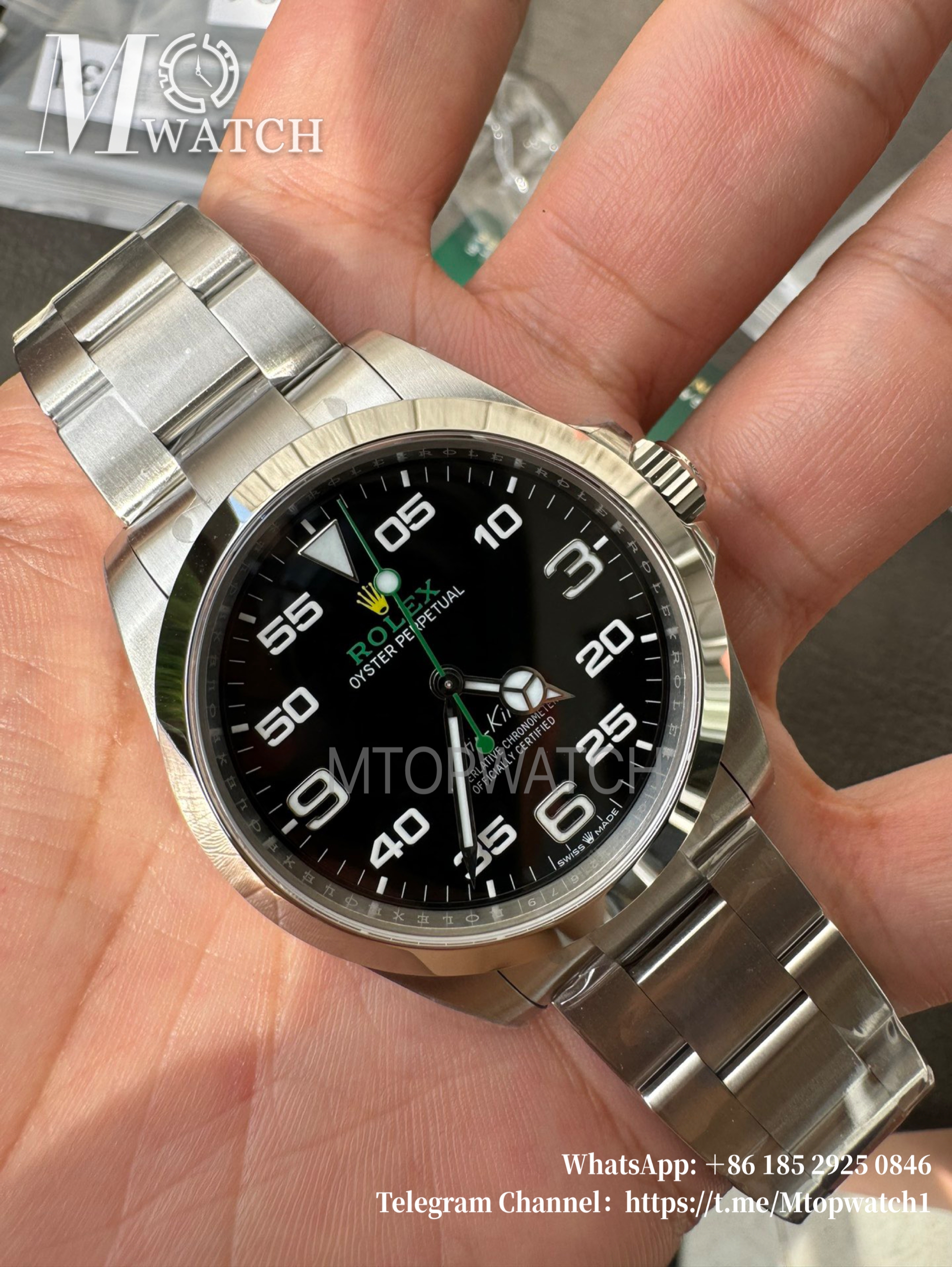 ROLEX - Air King 126900 40mm SS/SS Black Dial VSF VS3230