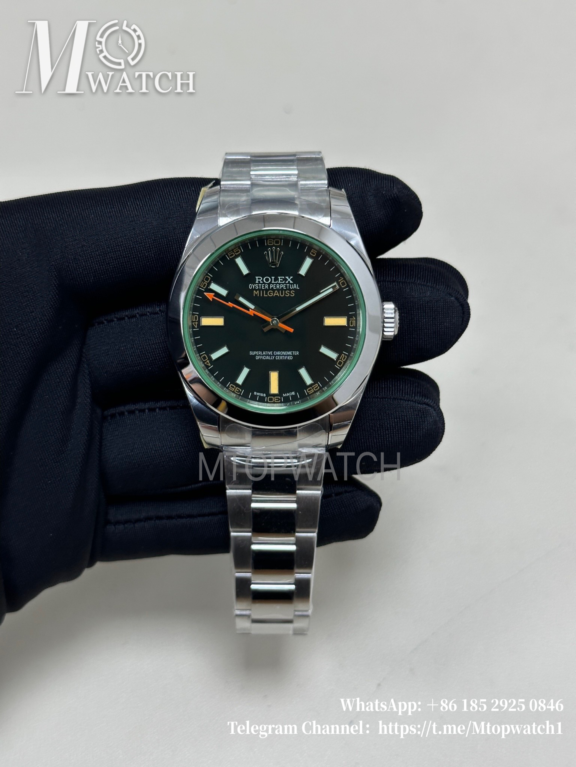 ROLEX - Milgauss 116400GV 40mm SS/SS Black Dial Green Crystal VSF VS3131