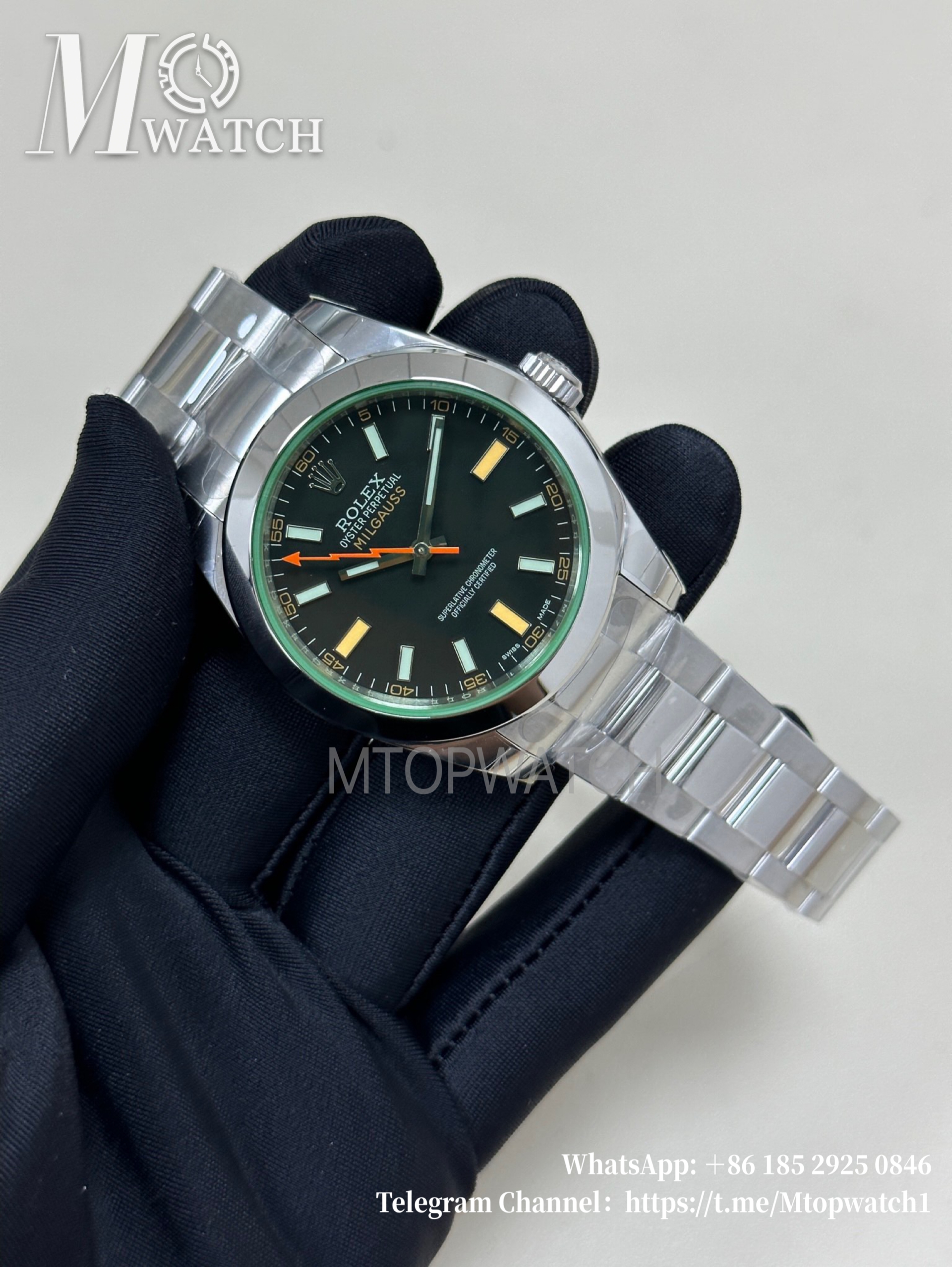 ROLEX - Milgauss 116400GV 40mm SS/SS Black Dial Green Crystal VSF VS3131